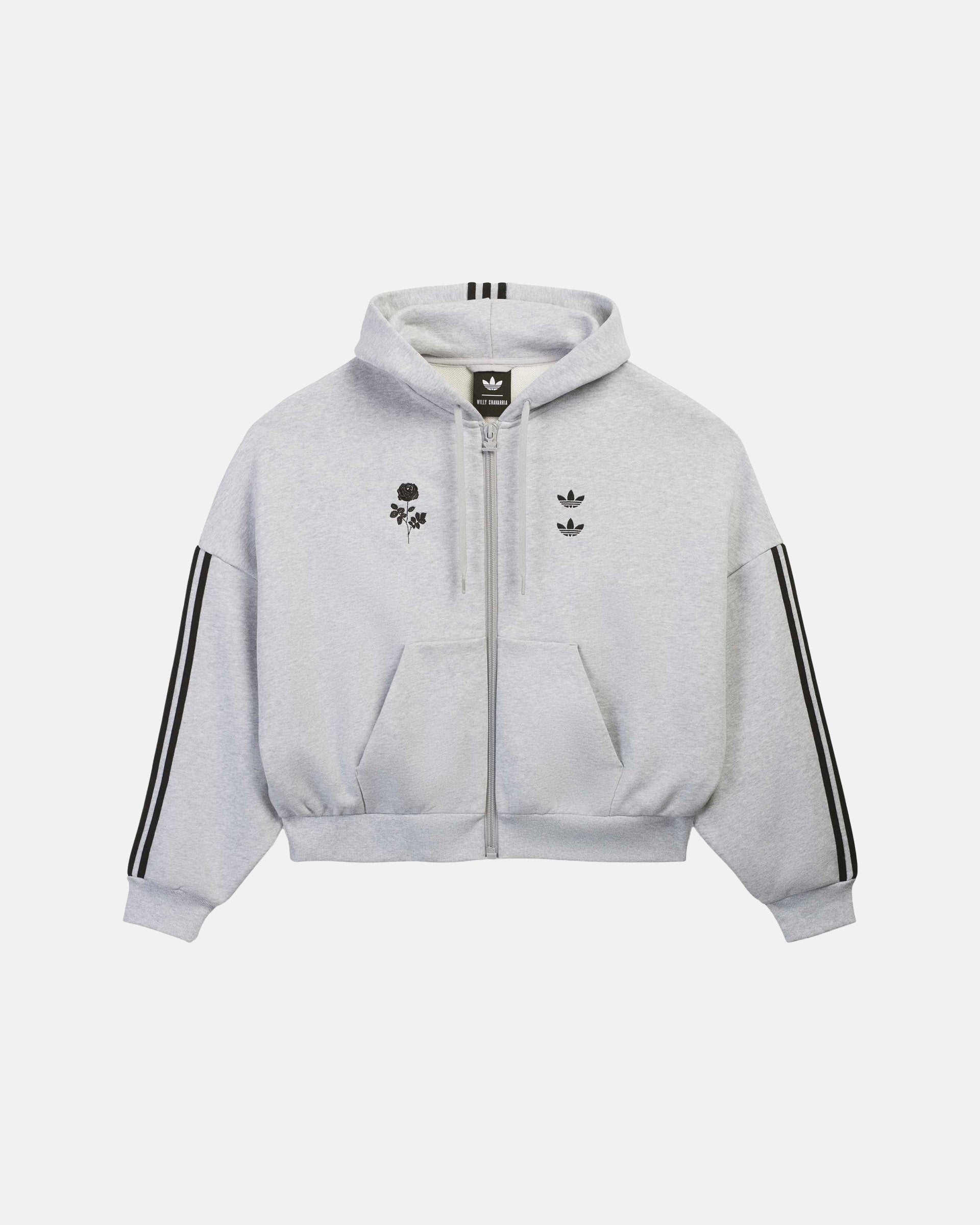Willy Chavarria FZ Hoodie in Light Grey