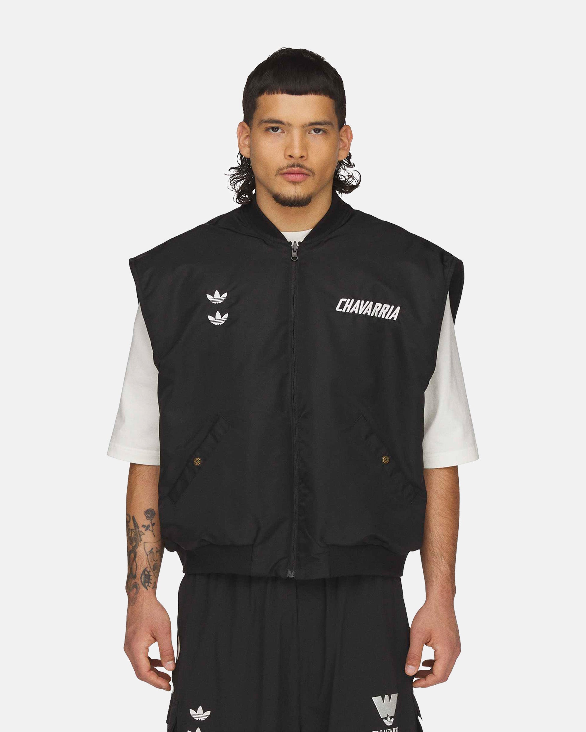 Willy Chavarria Padded Vest in Black