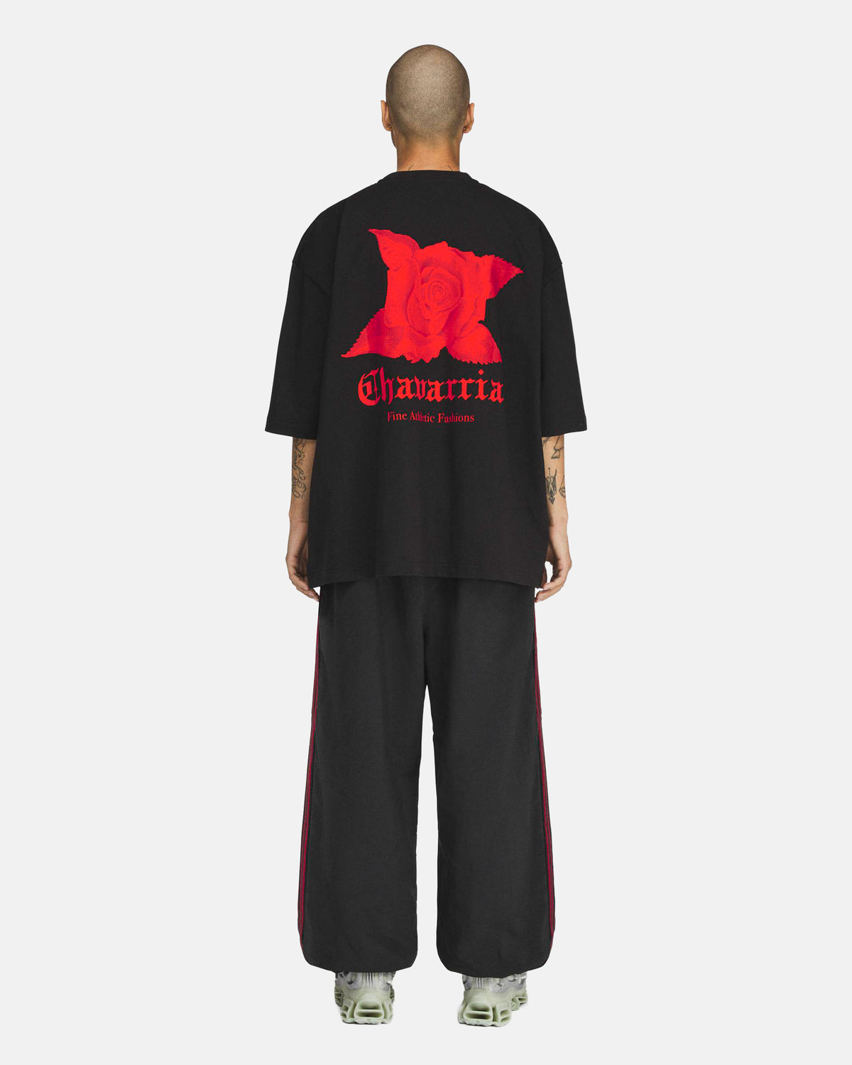 Willy Chavarria Rose Tee in Black
