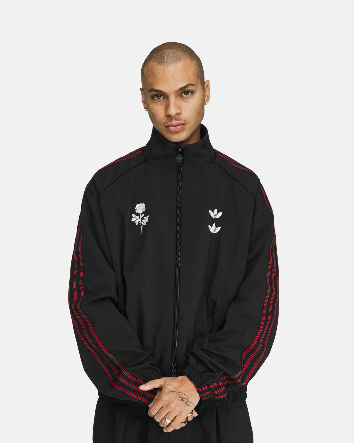 Willy Chavarria Woven Track Jacket in Black