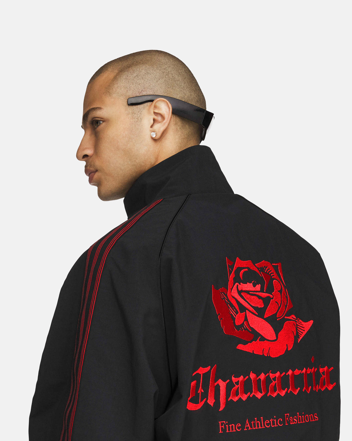 Willy Chavarria Woven Track Jacket in Black