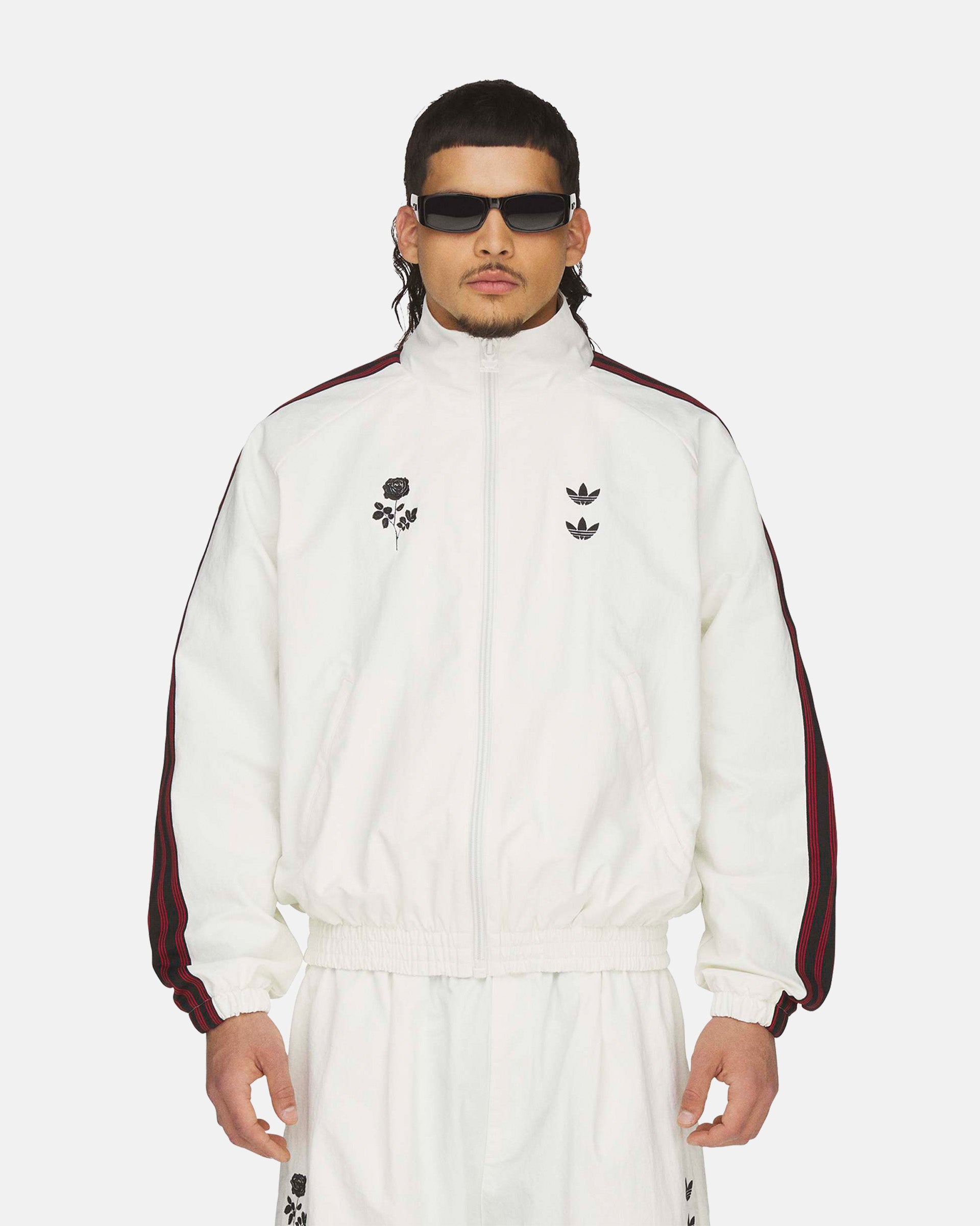 Willy Chavarria Woven Track Top in Off White