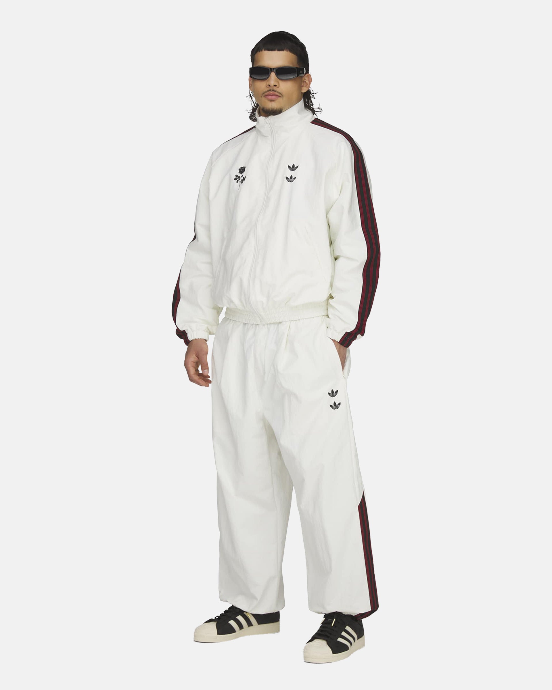 Willy Chavarria Woven Track Top in Off White