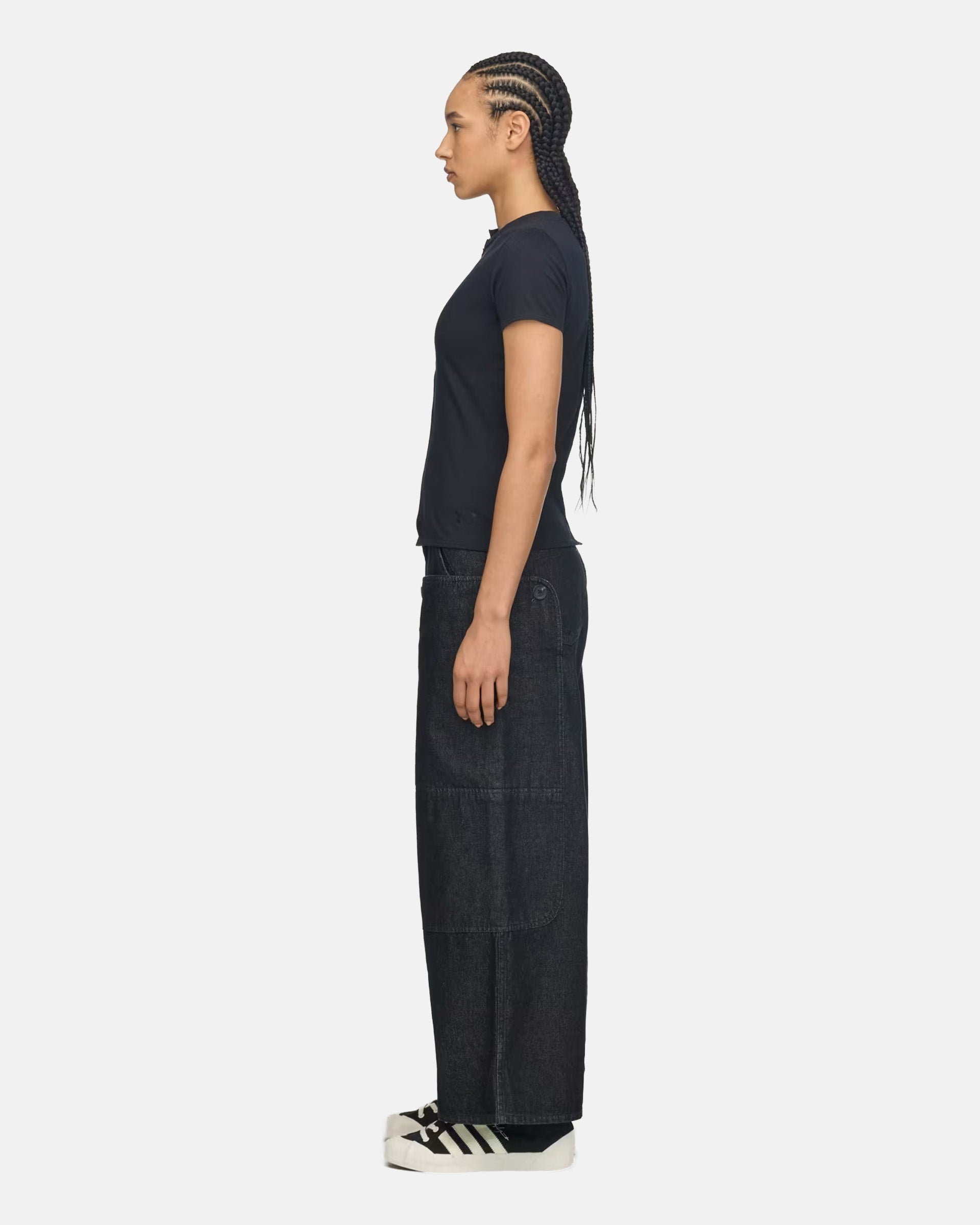 Y-3 Fitted Tee in Black