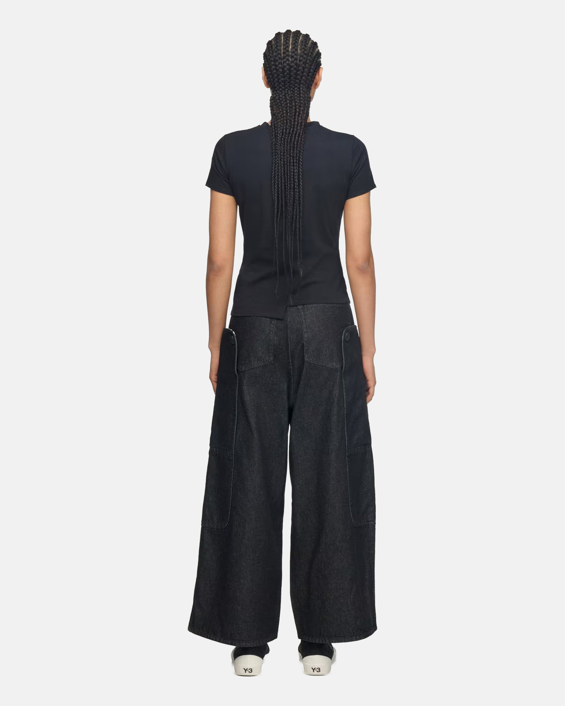 Y-3 Fitted Tee in Black