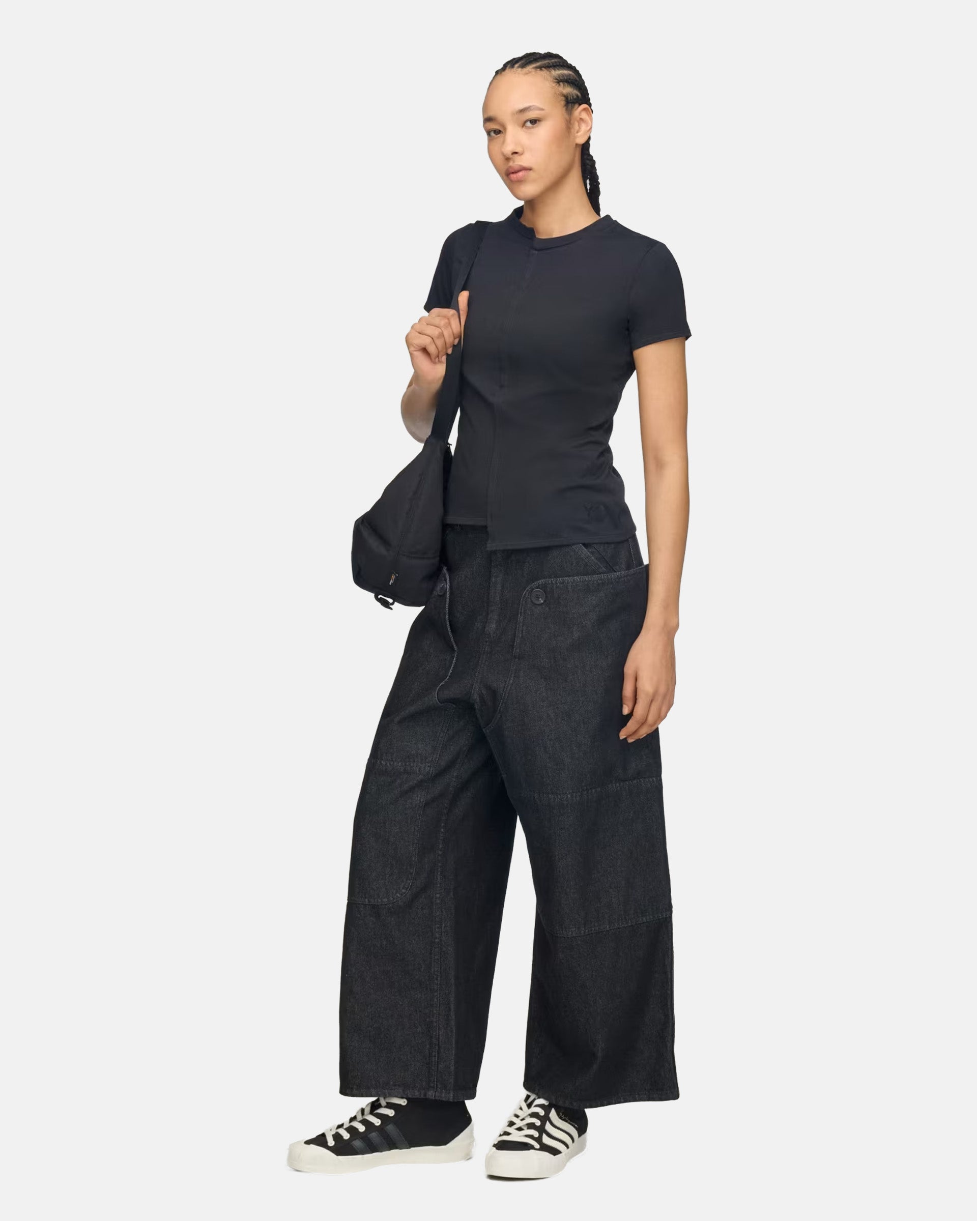 Y-3 Fitted Tee in Black