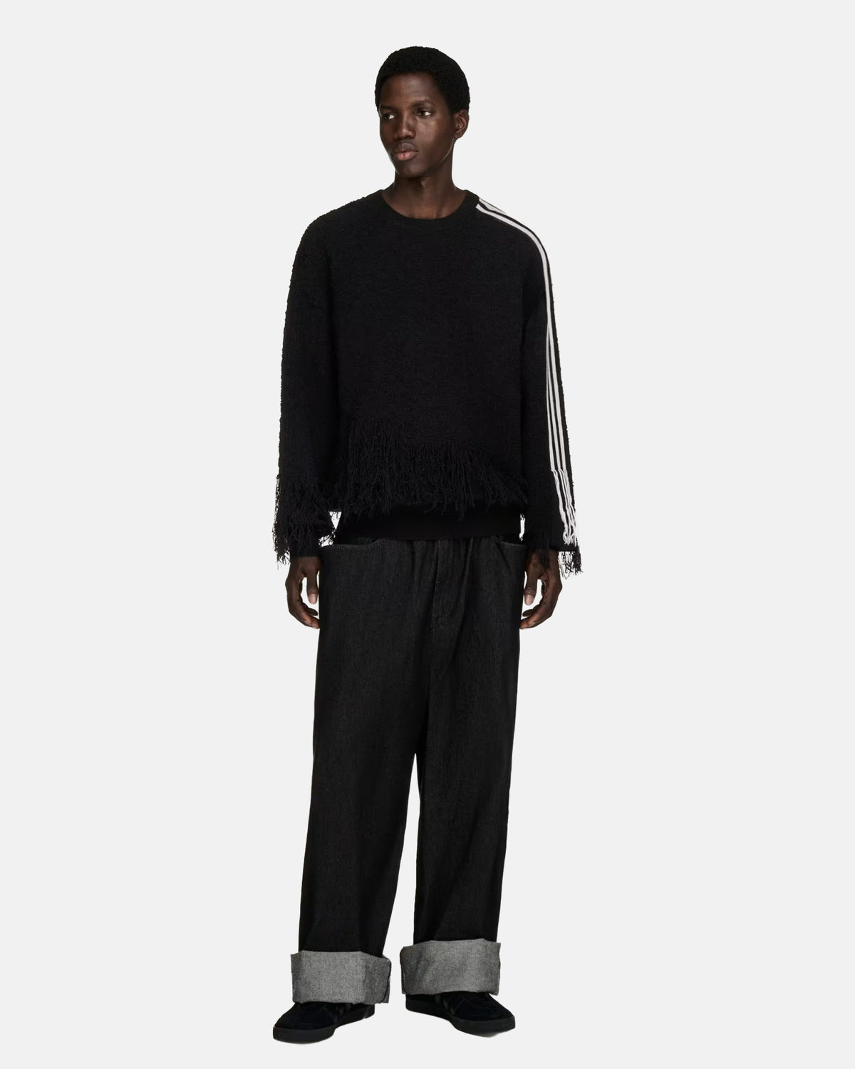 Y-3 Knit 3S Sweatshirt in Black