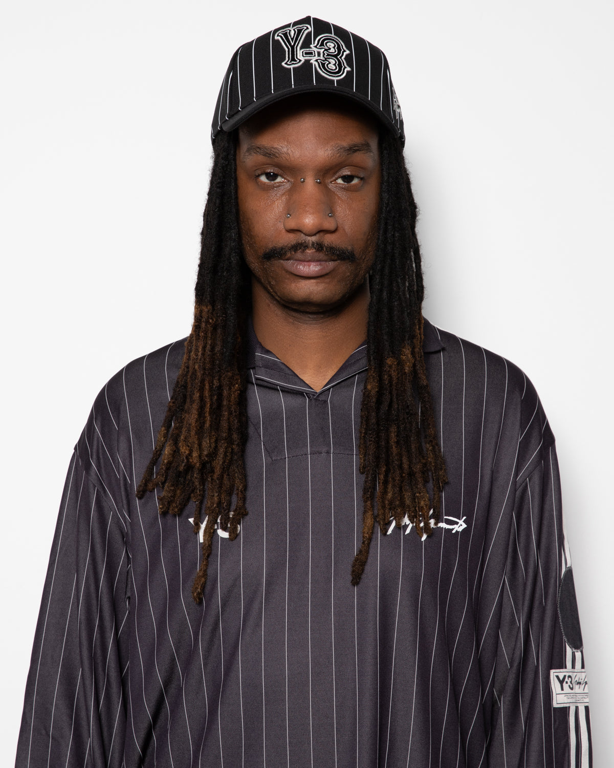 Adidas Y-3 Pinstripe Cap in Black | RODEN GRAY