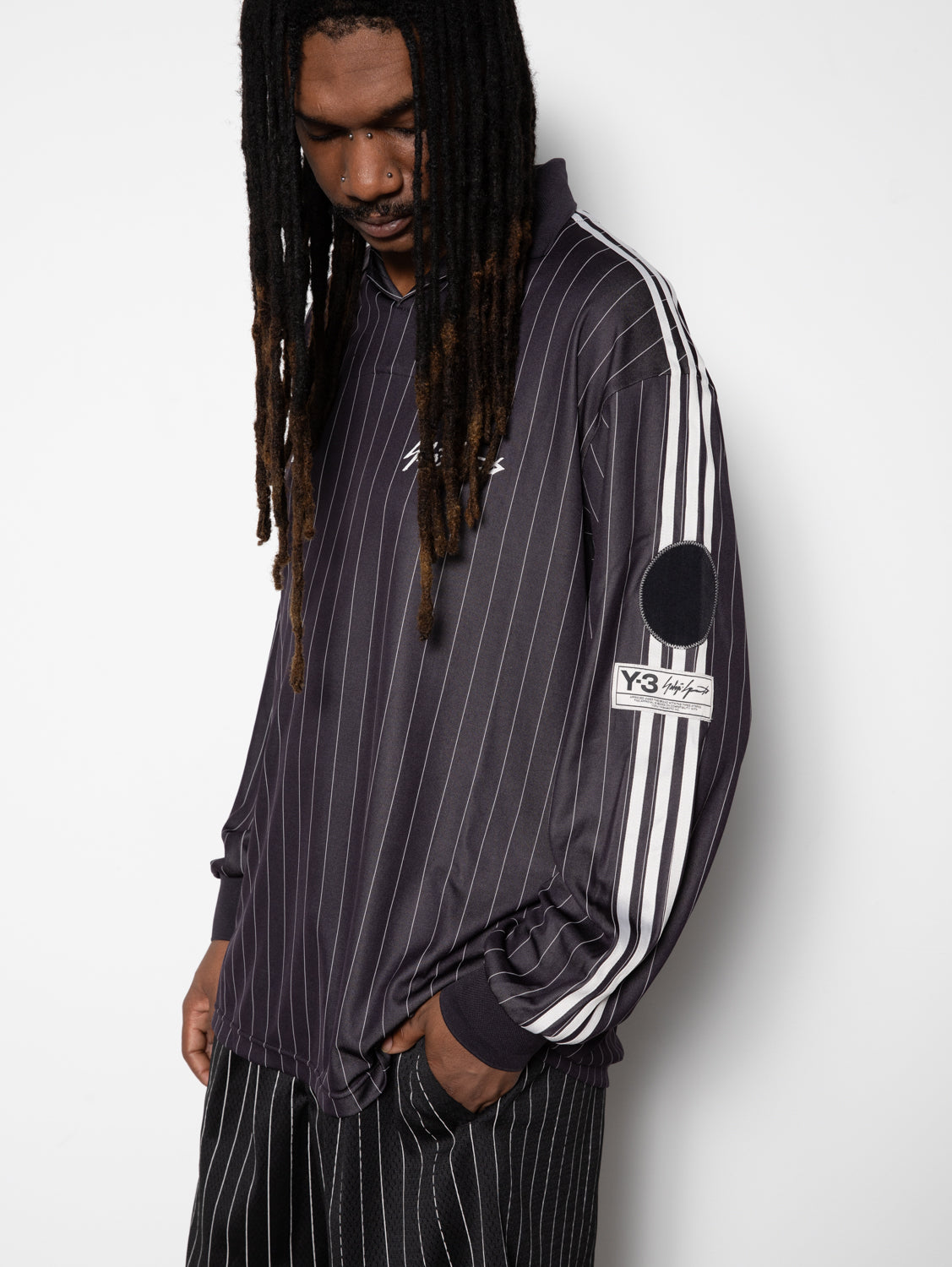 Y-3 Zinedine Zidane Soccer L/S Jersey in Black