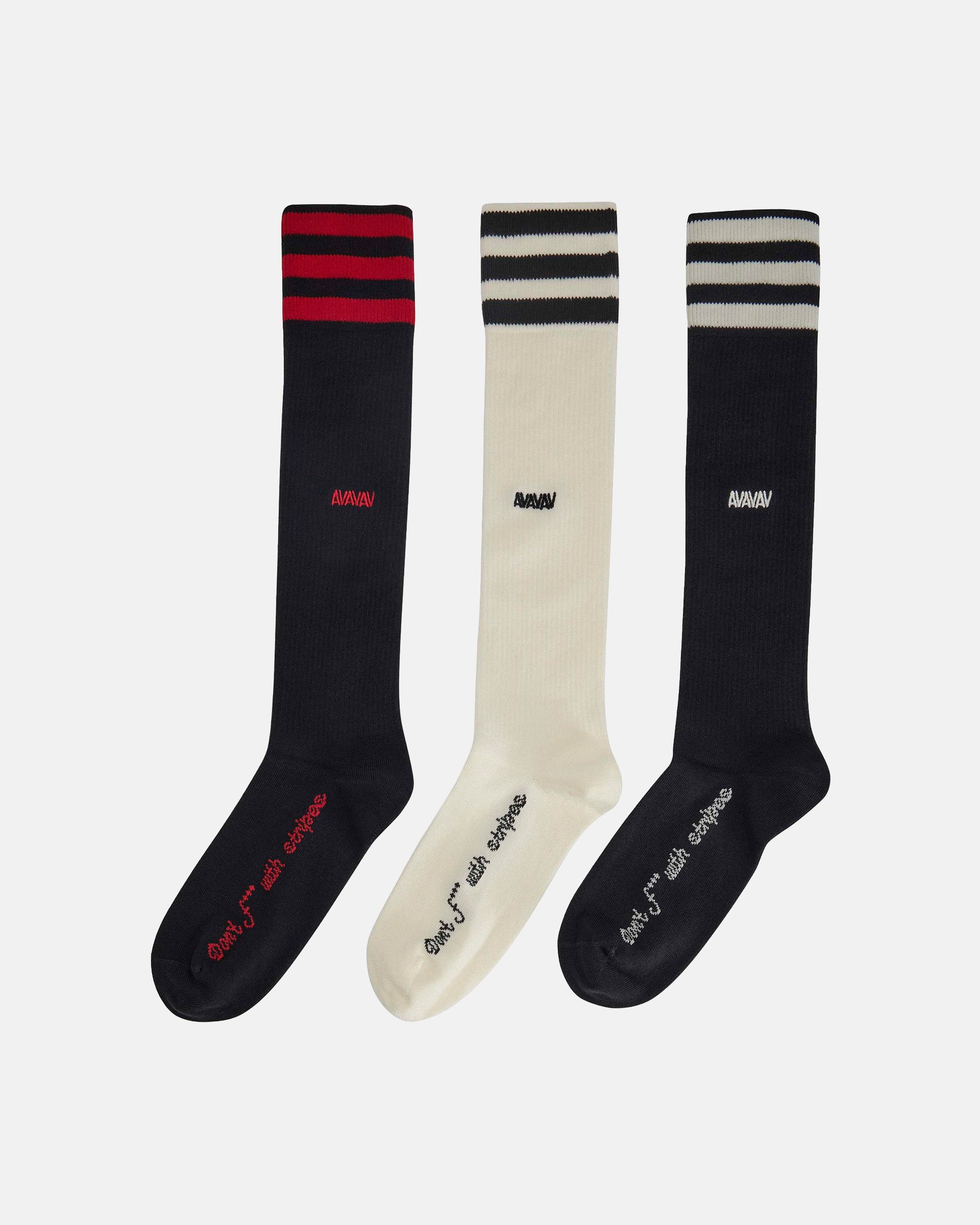 Adidas by AVAVAV Knee Socks in Black Multi