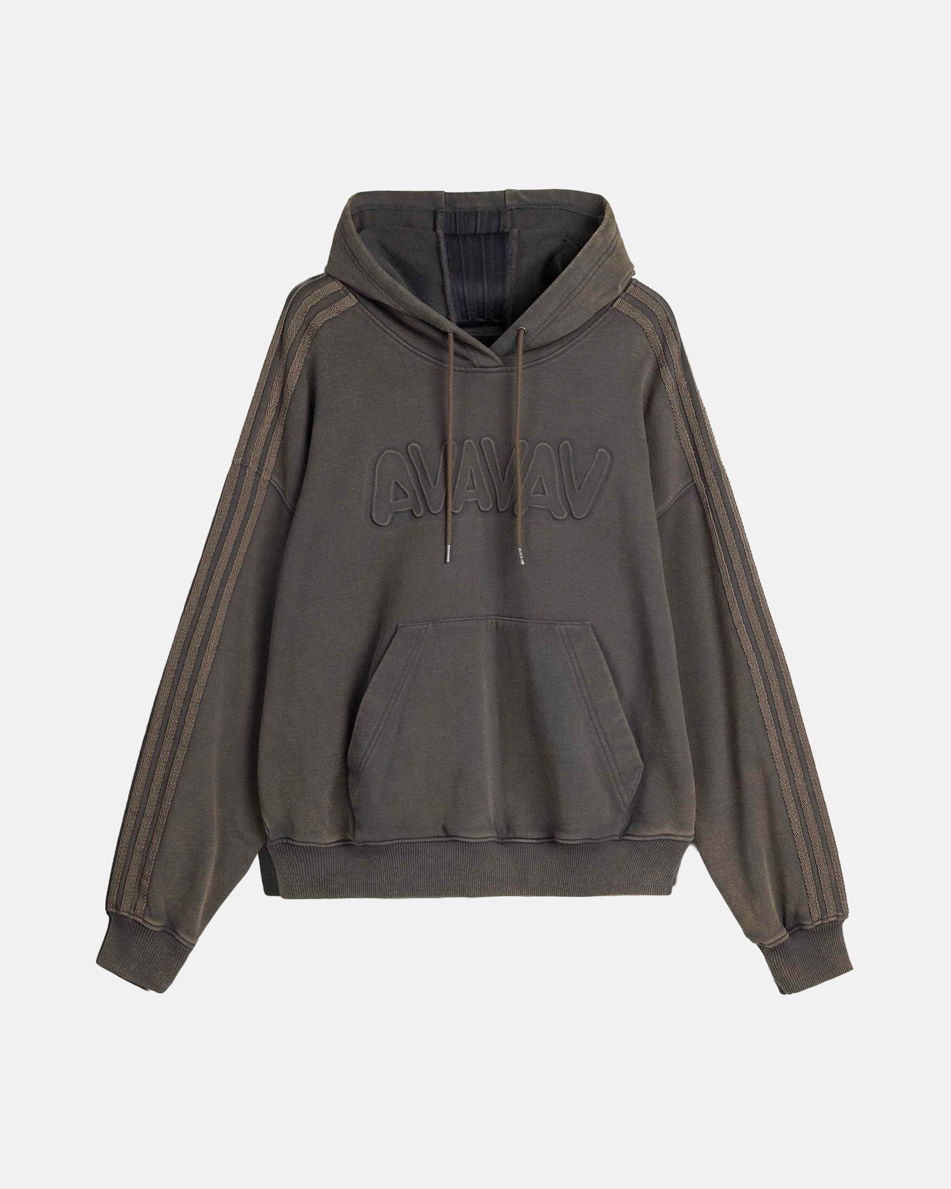 Adidas by AVAVAV Shoulderless Hoodie in Carbon