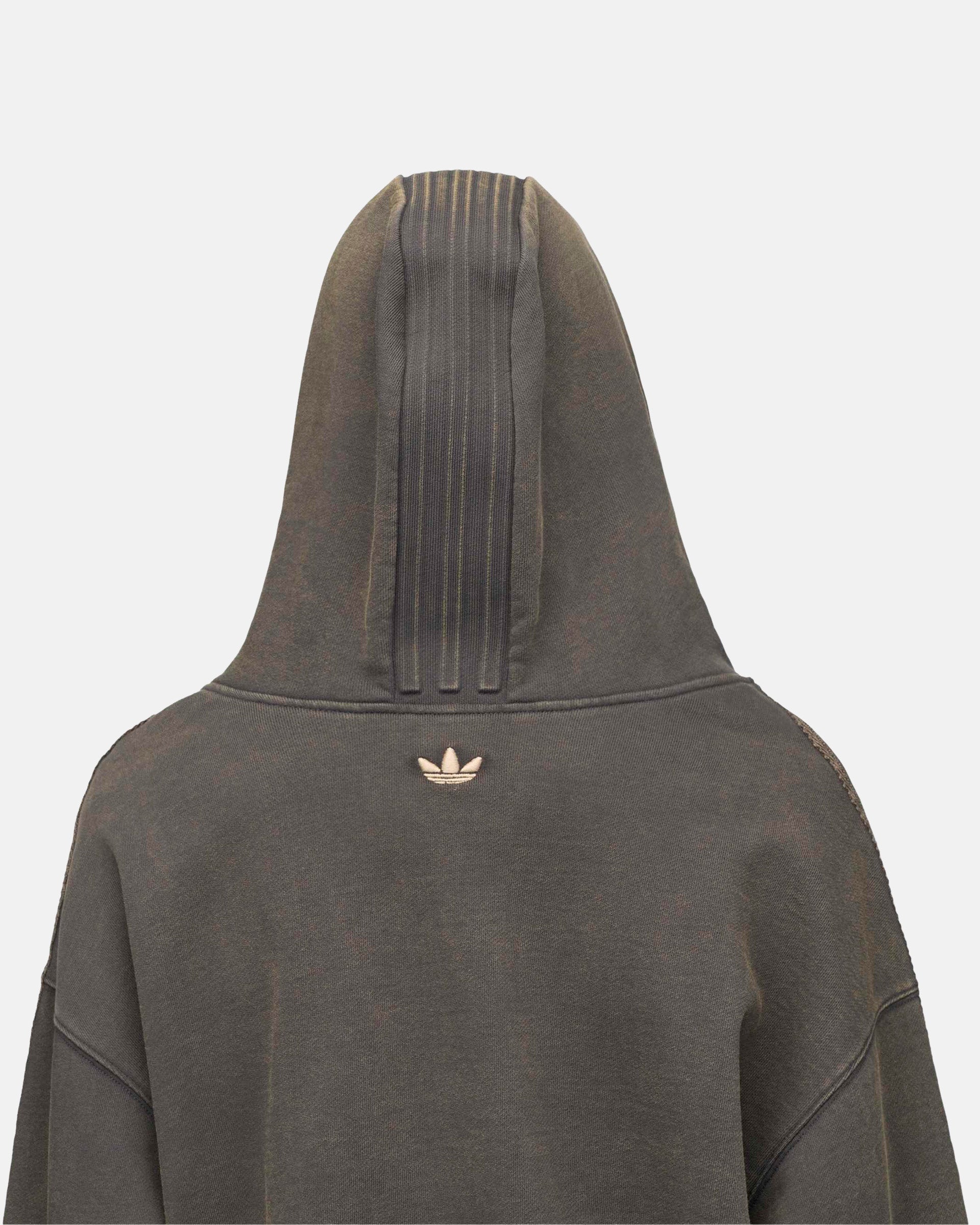 Adidas by AVAVAV Shoulderless Hoodie in Carbon