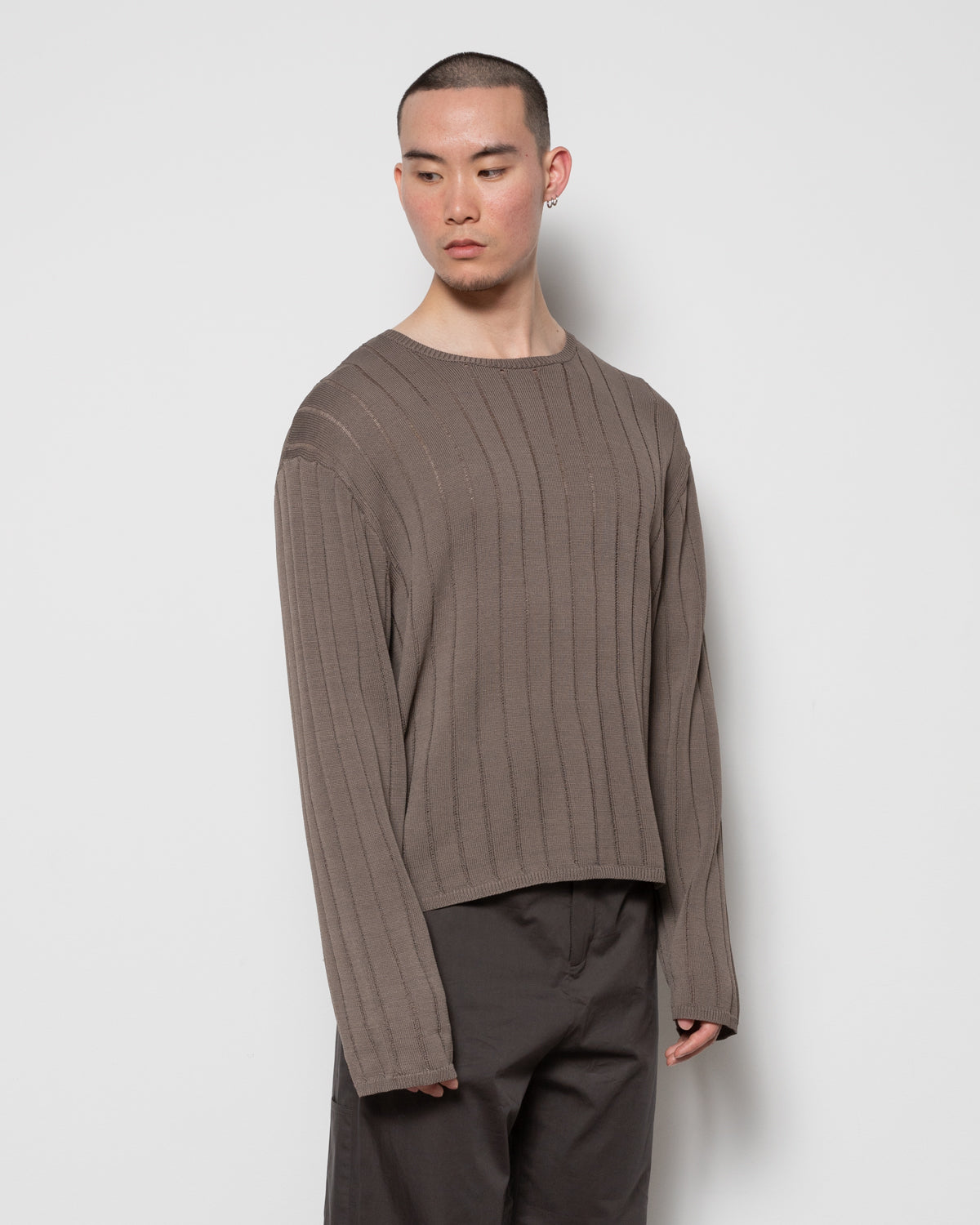 Natte Sweater in Dark Taupe