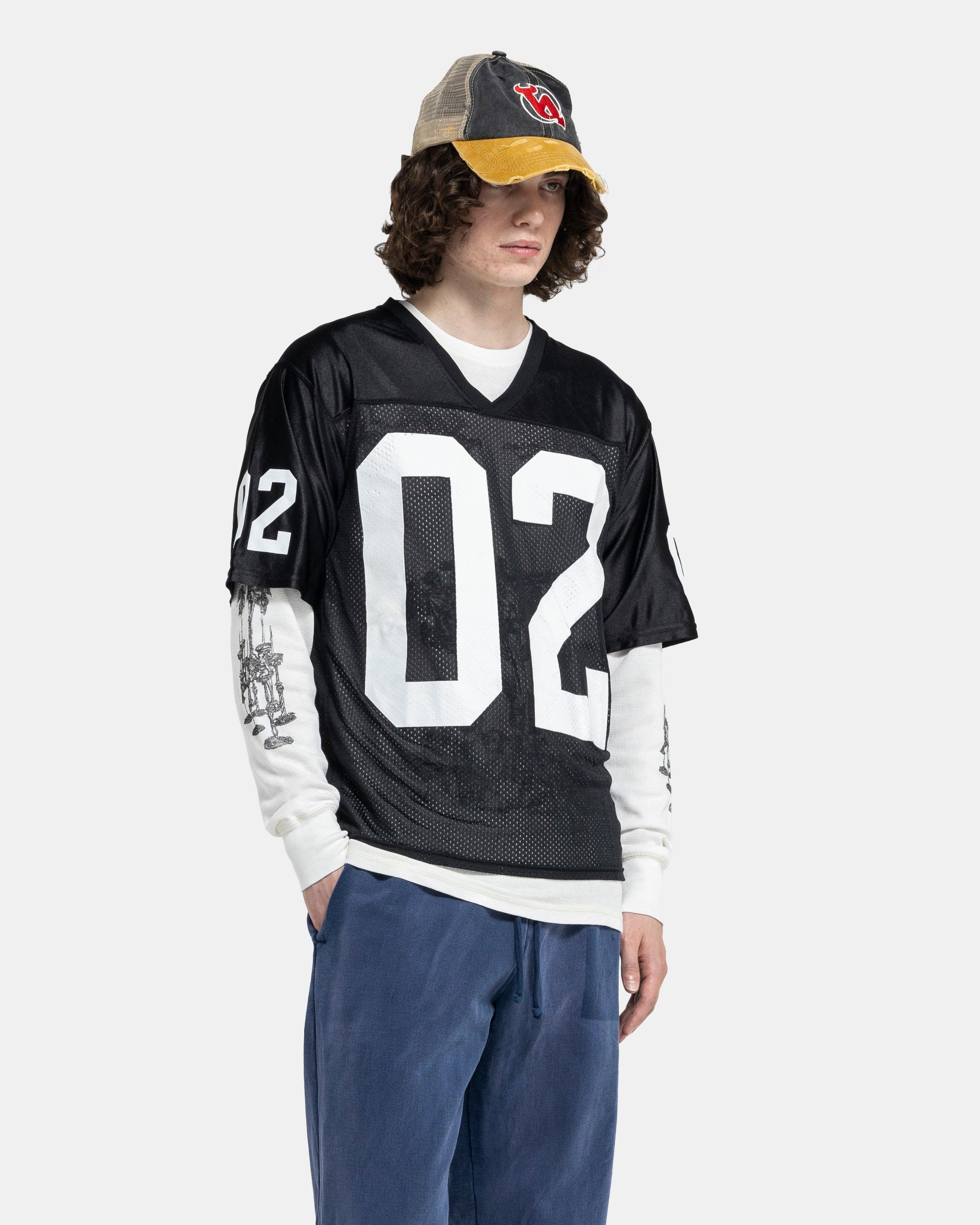 Athletica Football Jersey in Black