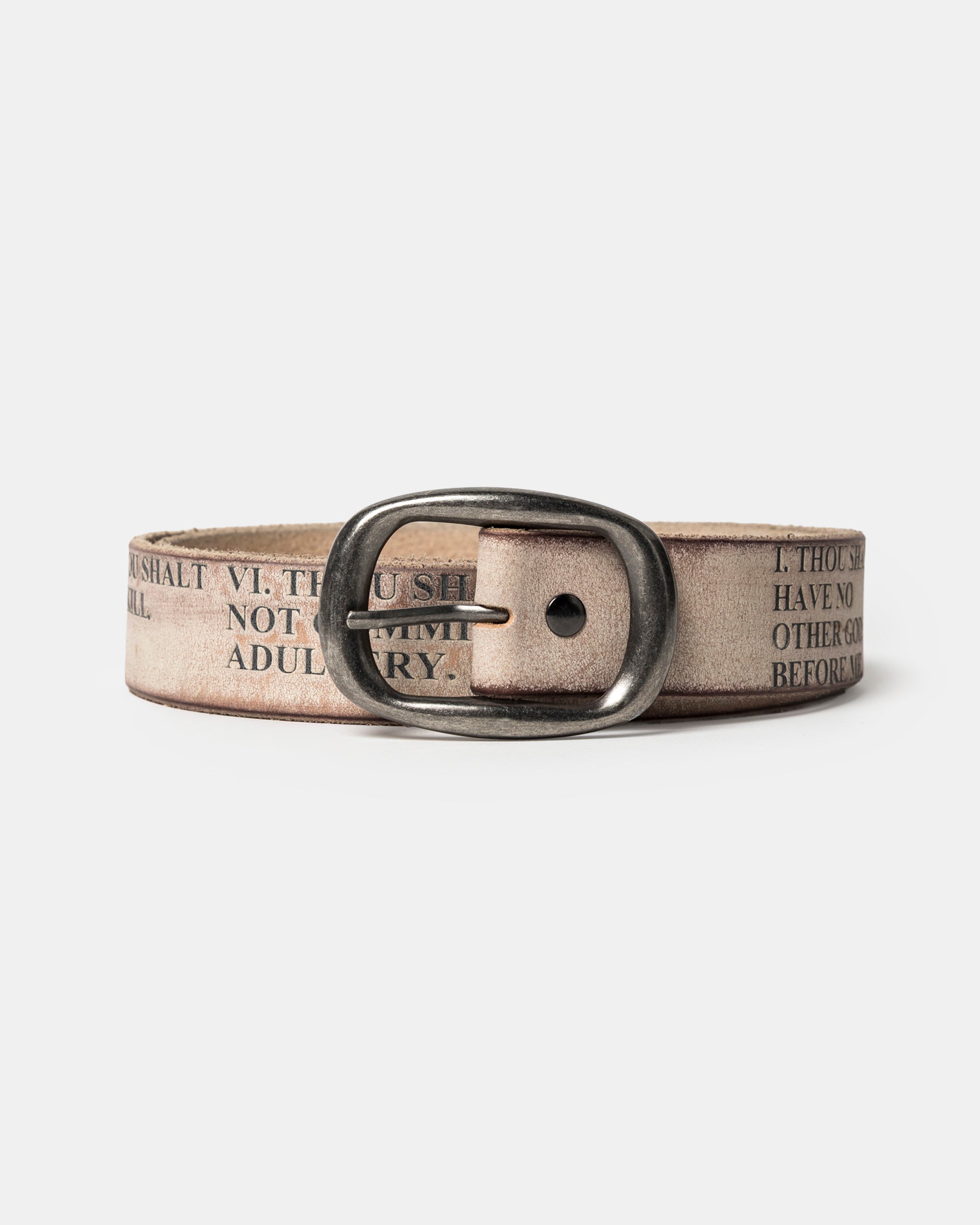 10 Commandments Belt in Vintage White