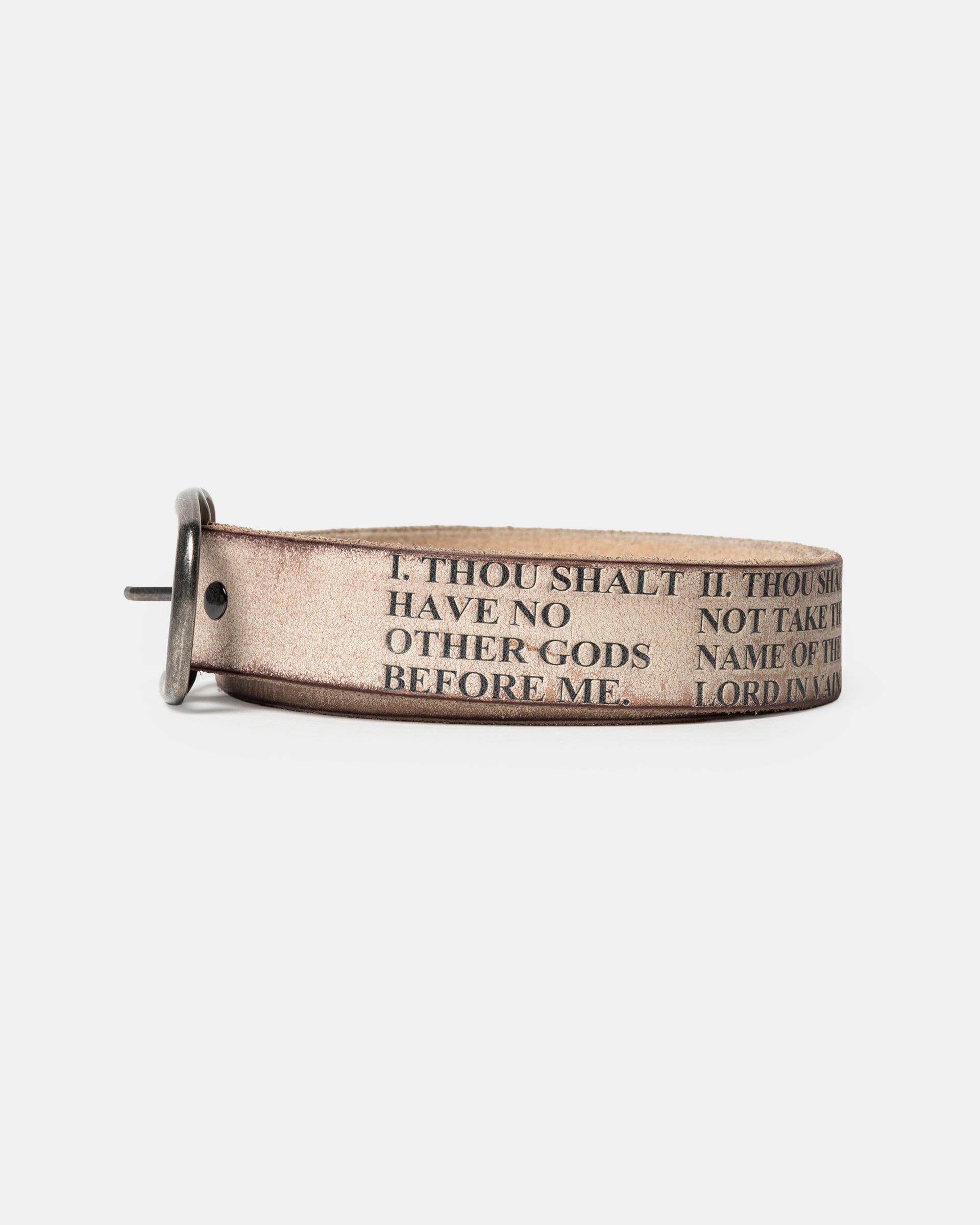 10 Commandments Belt in Vintage White