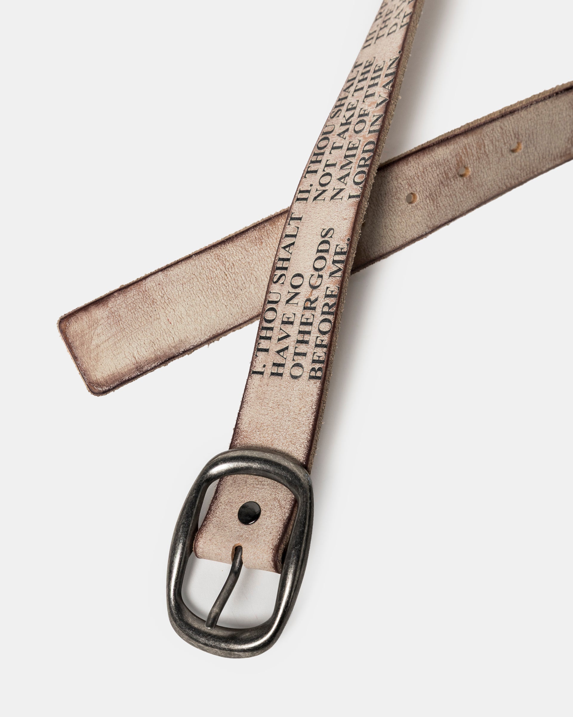 10 Commandments Belt in Vintage White