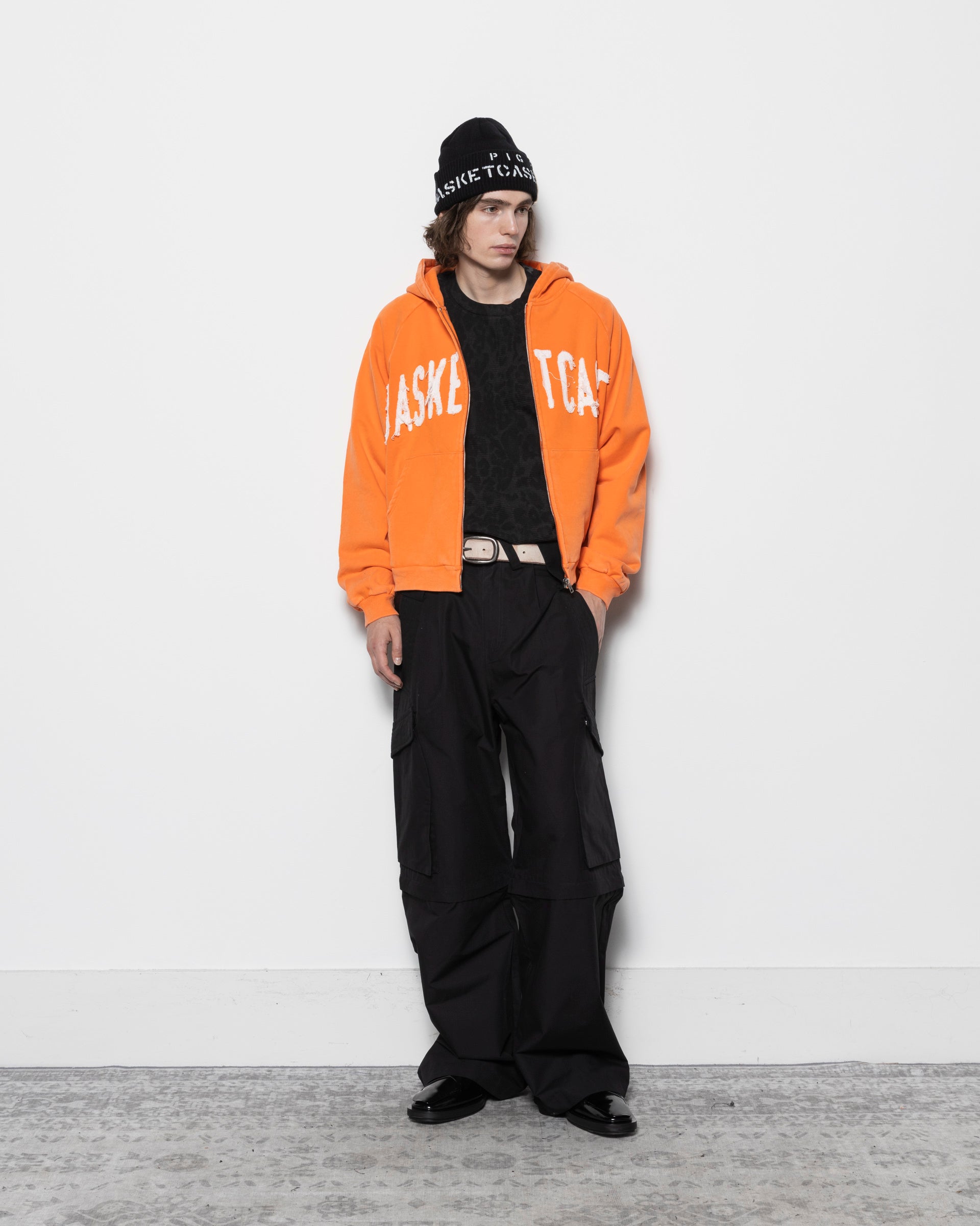Dweller Zip Hoodie in Orange