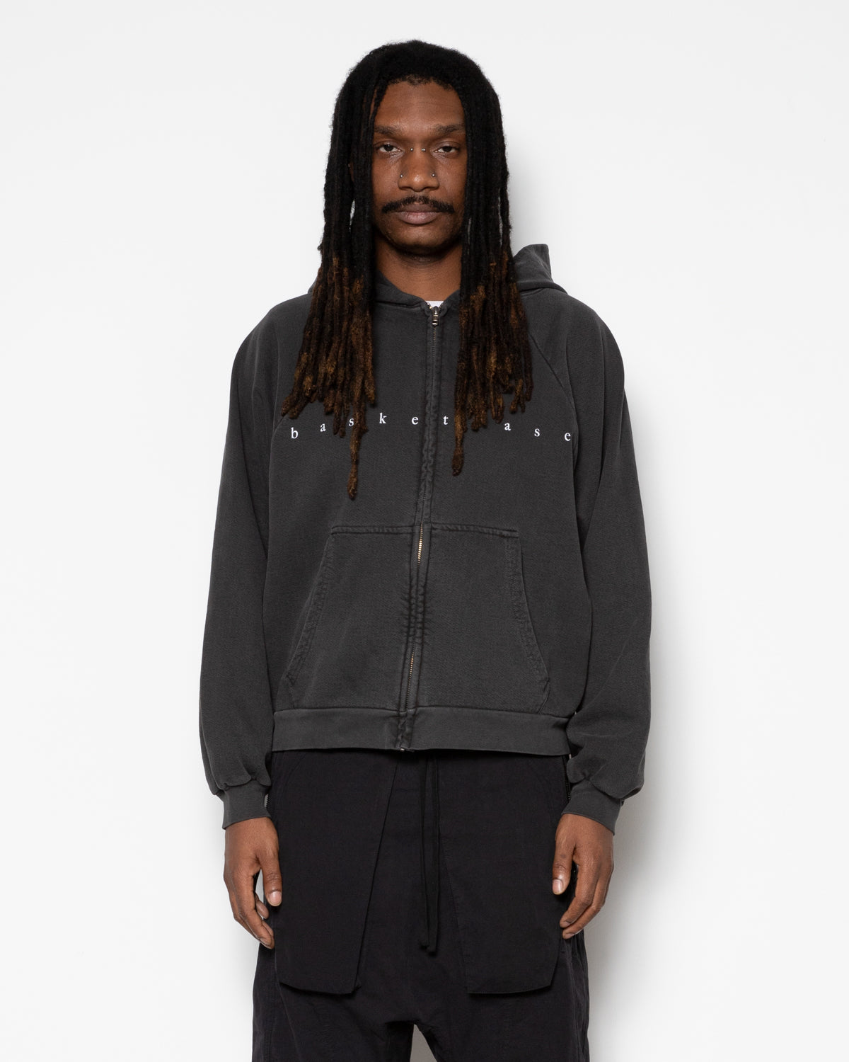 Antennae Zip Hoodie in Vintage Black