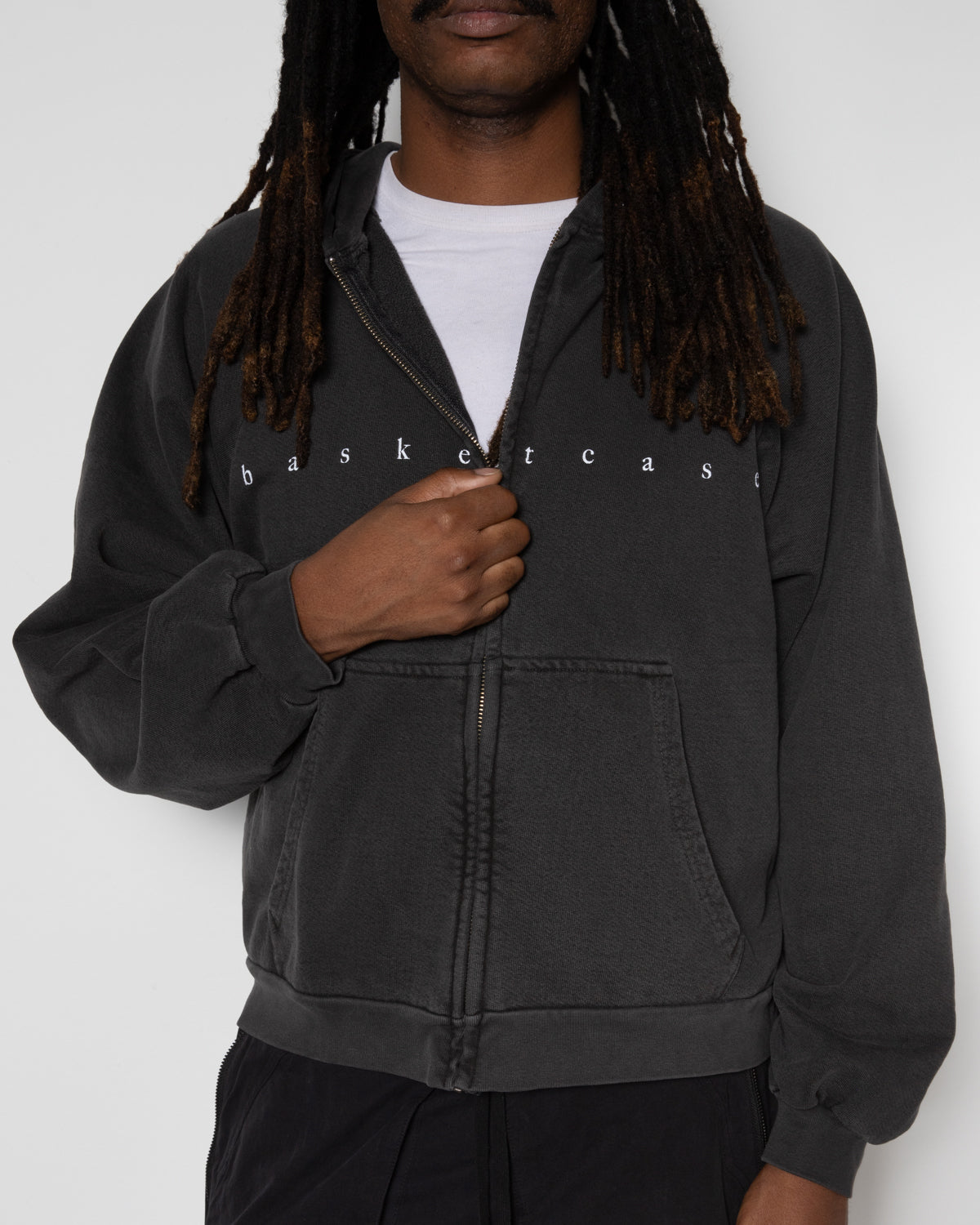 Antennae Zip Hoodie in Vintage Black