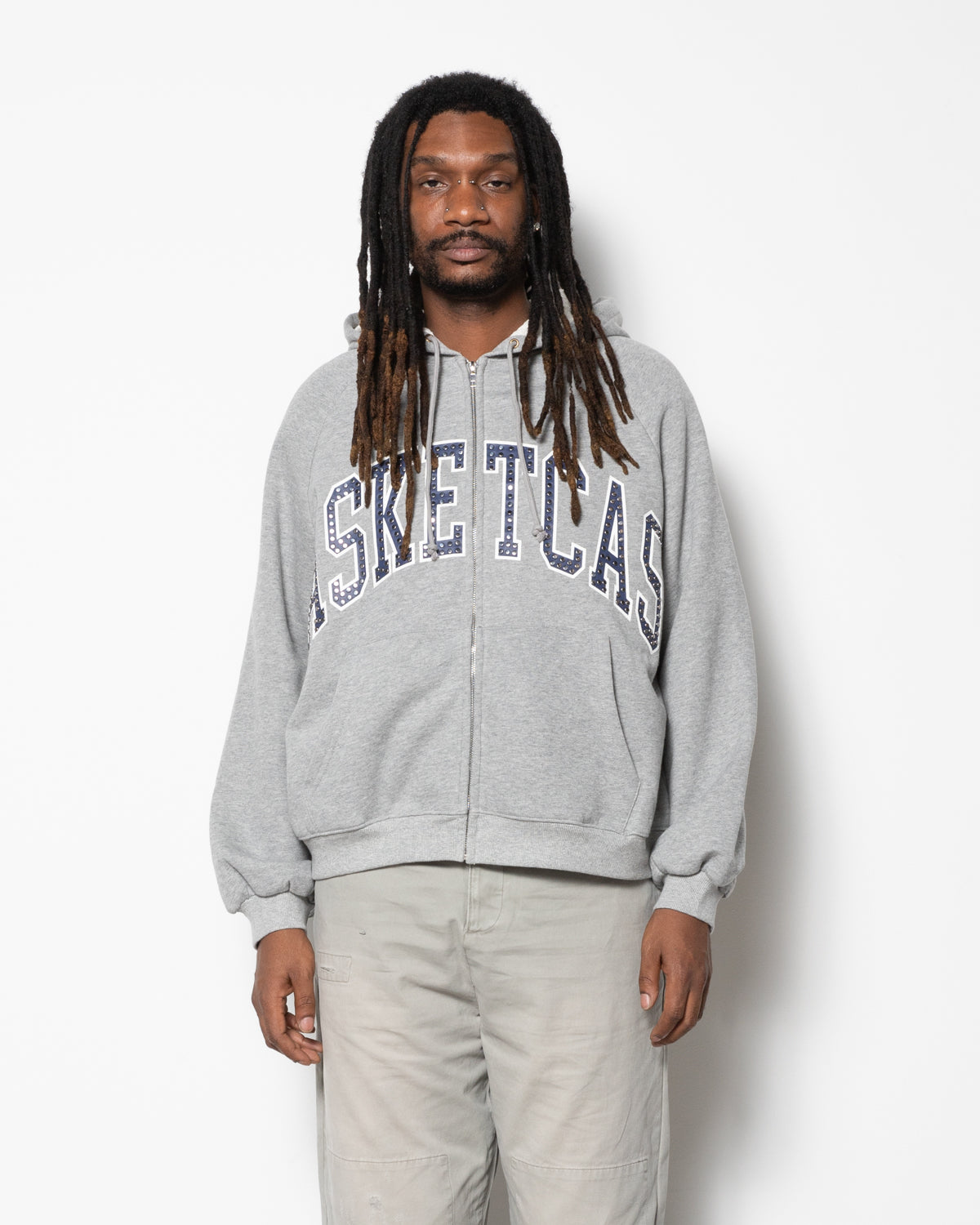 BC Athletics Studded Hoodie in Grey