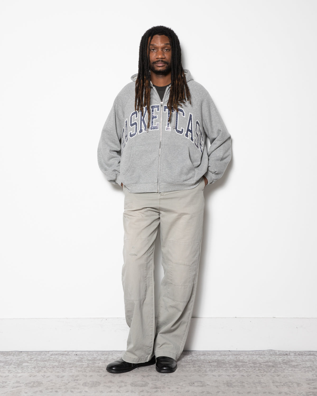 BC Athletics Studded Hoodie in Grey