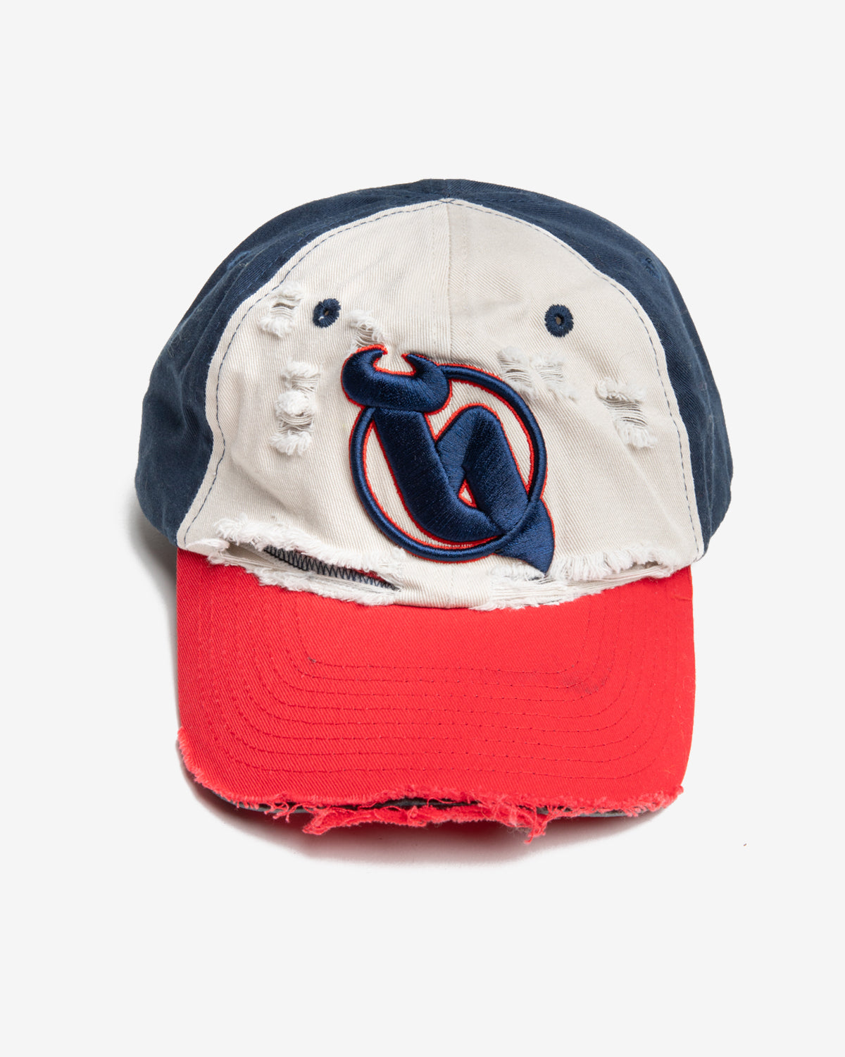 B Cap in Red and Cream