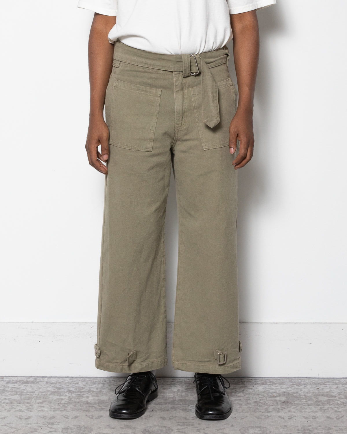 Belted Fatigues in Military Green