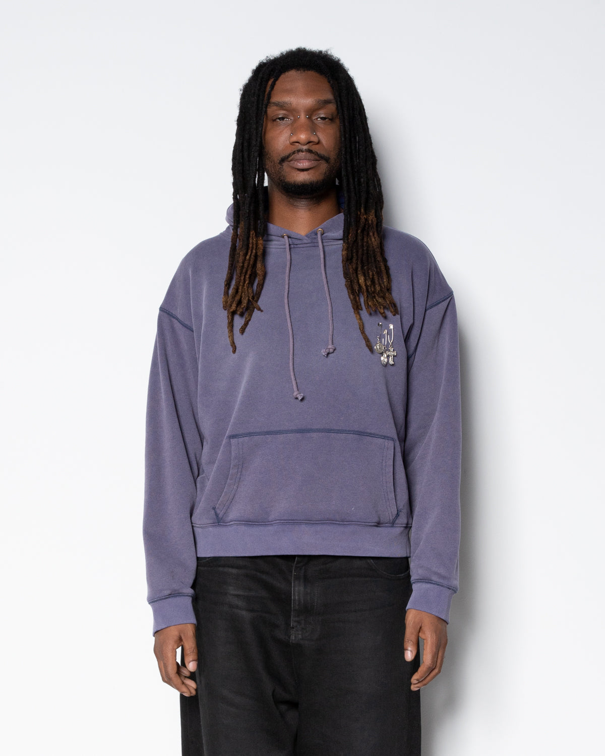 Charms Thermal Lined Pullover in Washed Navy