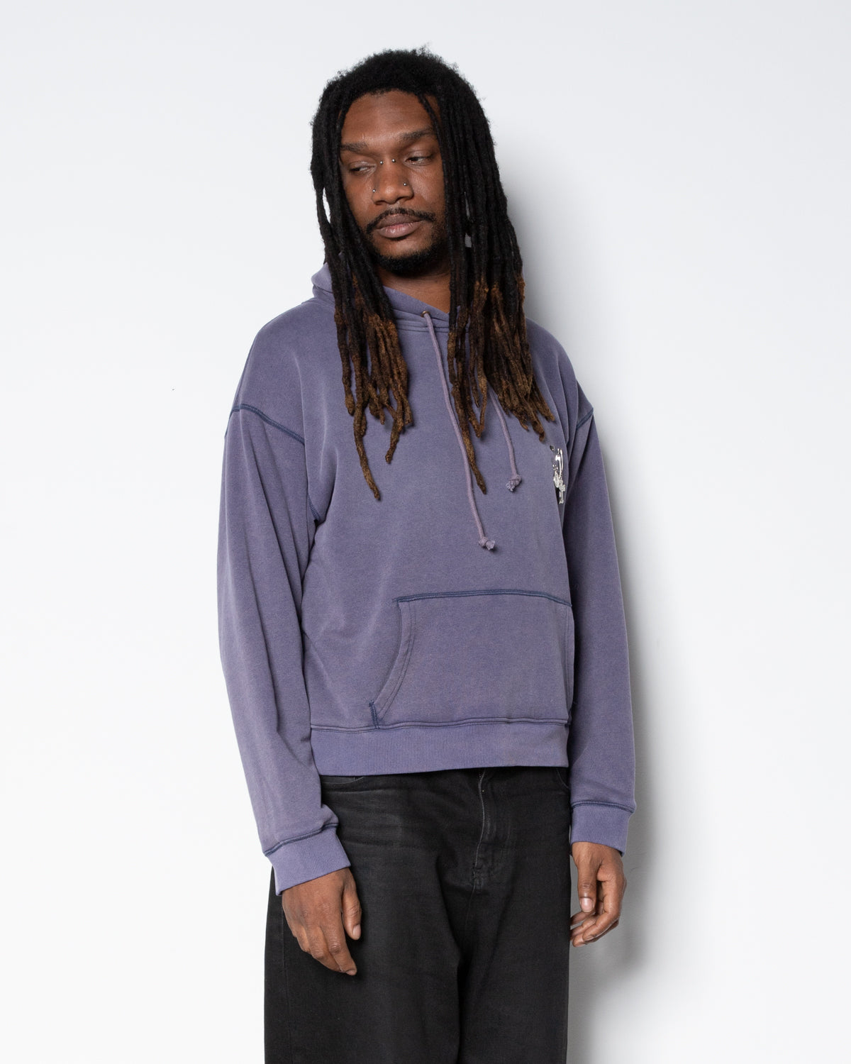 Charms Thermal Lined Pullover in Washed Navy