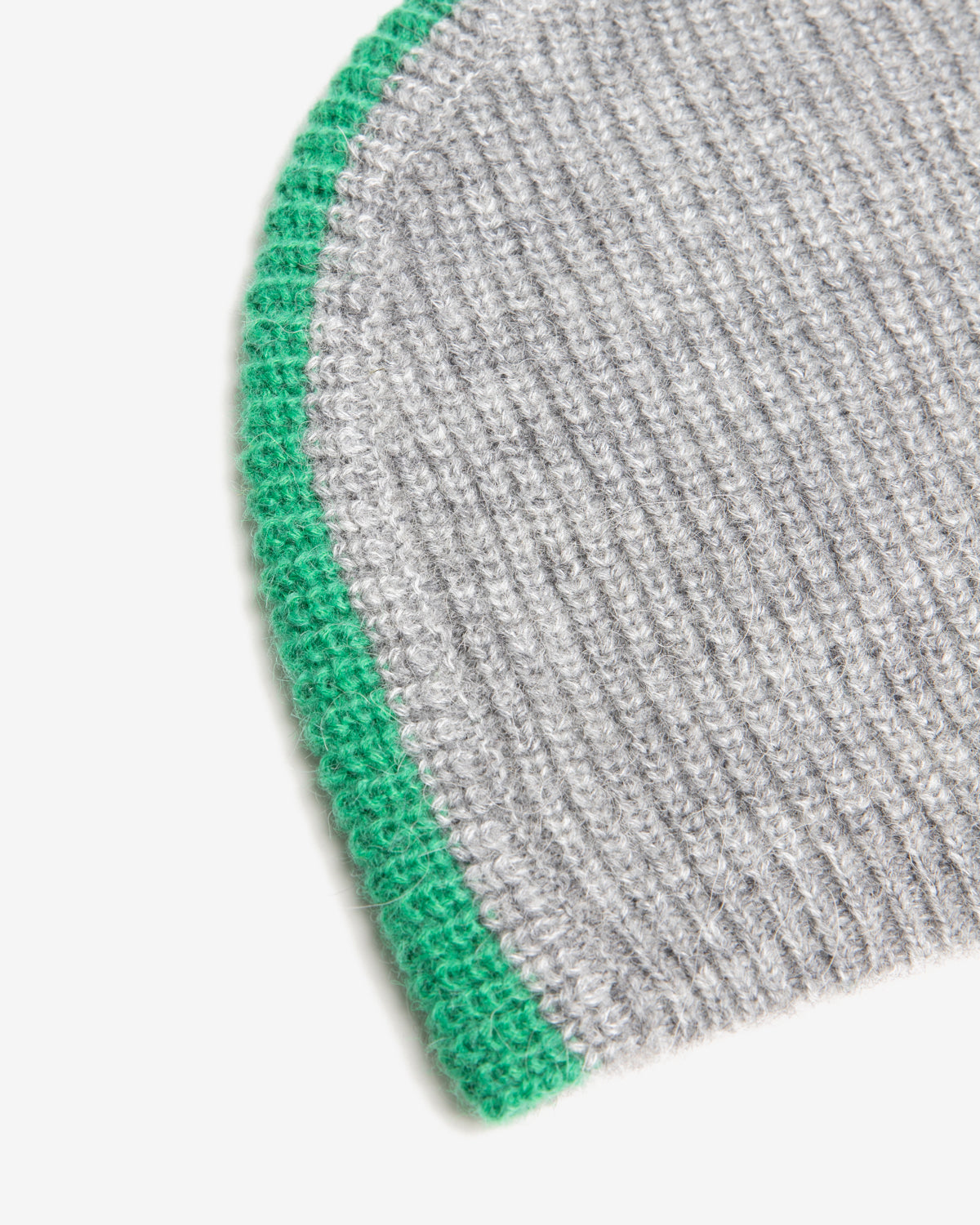 Faux Knit Skully in Gray and Green
