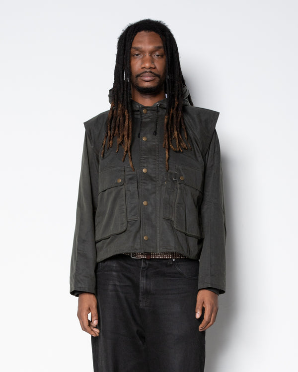 Fisherman Oil Wax Jacket in Brown
