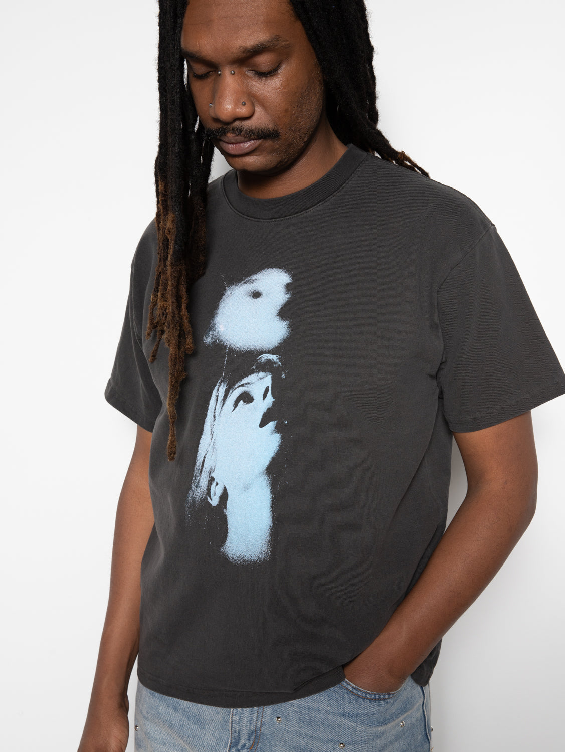 Ghost Tee in Vintage Black