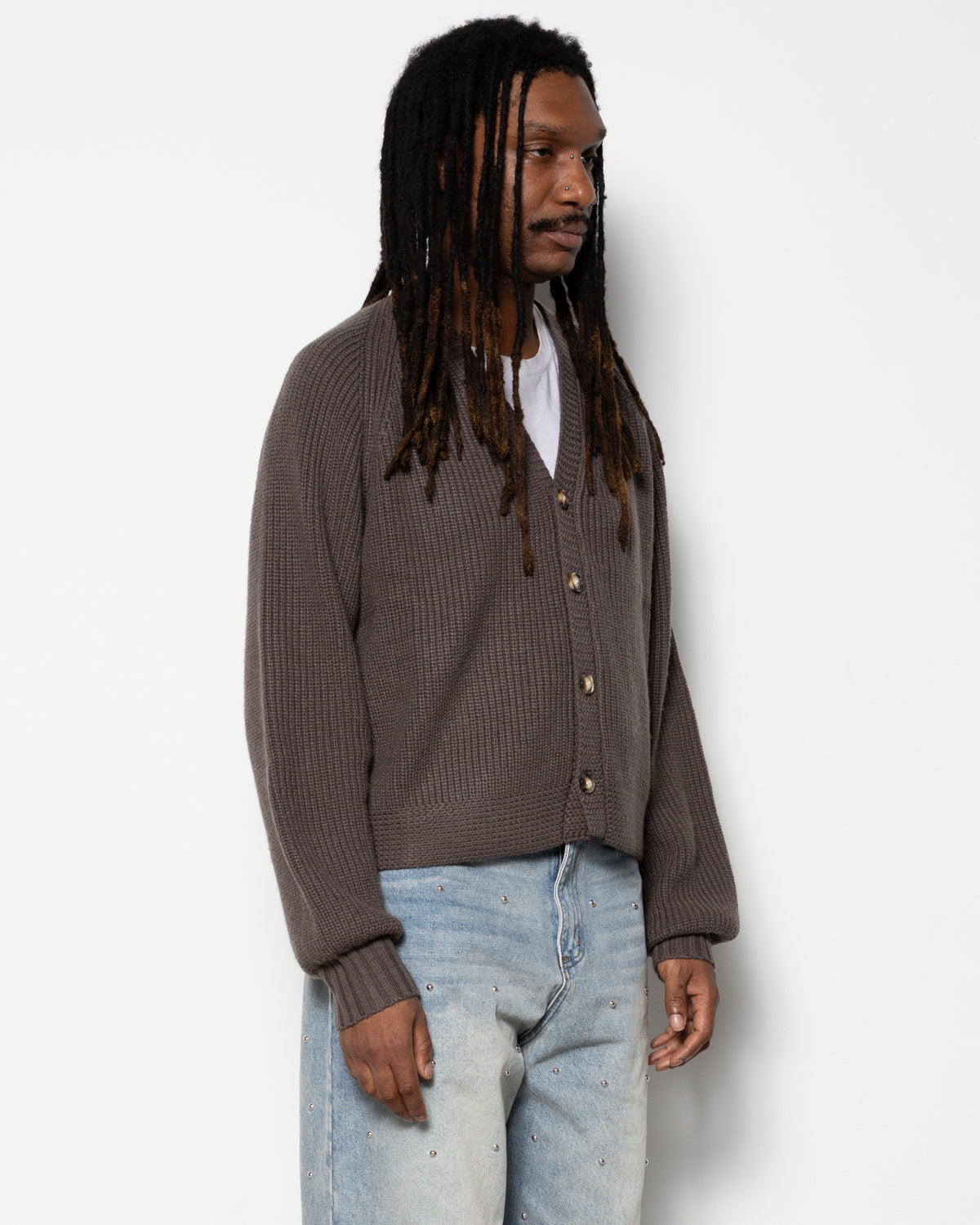 Hench Knit Cardigan in Brown