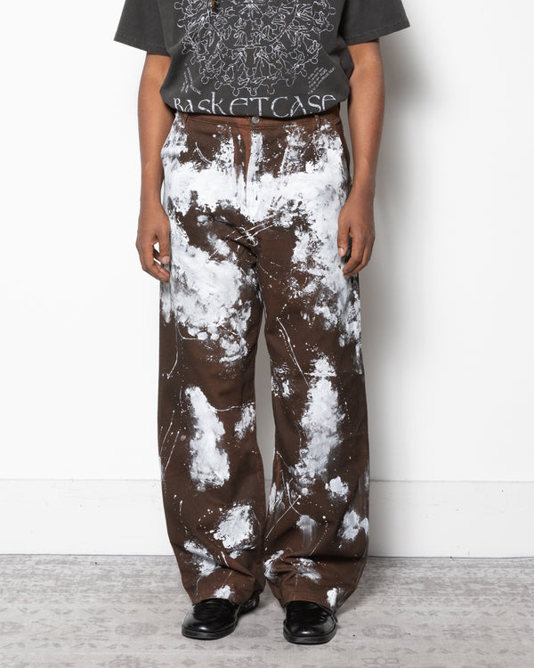 Hench Workpants Paint Splatter in Brown