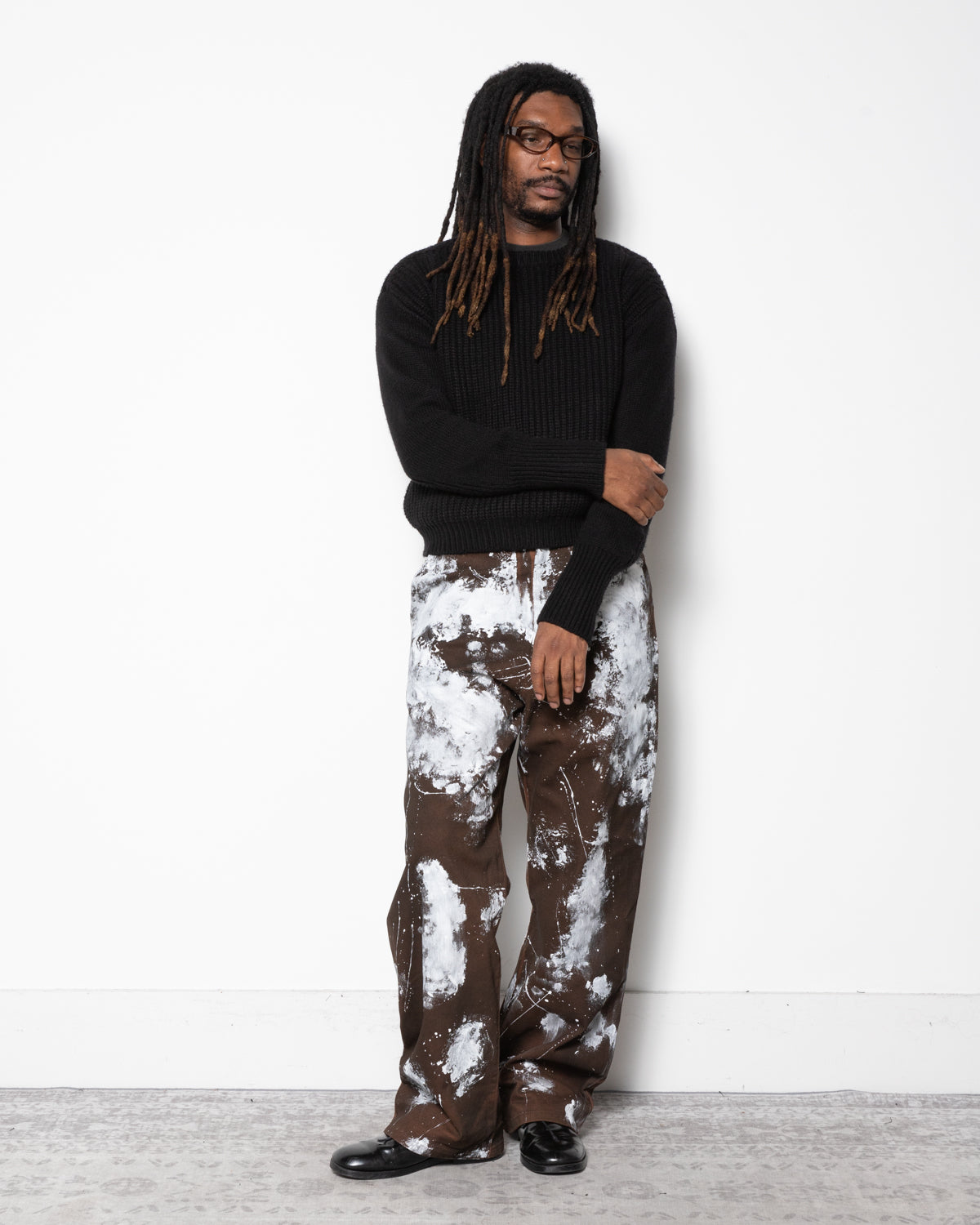 Hench Workpants Paint Splatter in Brown