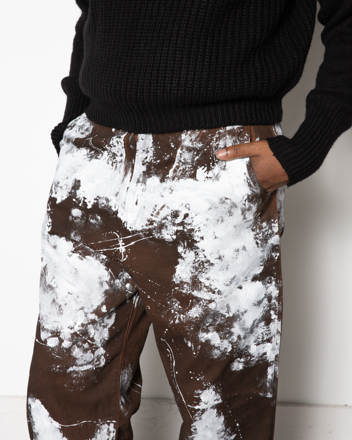 Hench Workpants Paint Splatter in Brown