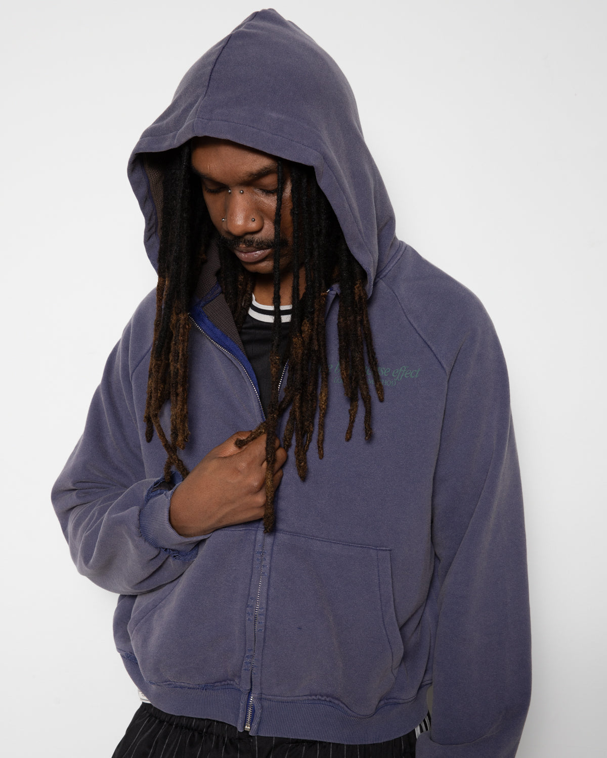 Siren Thermal Zip-up in Navy Blue