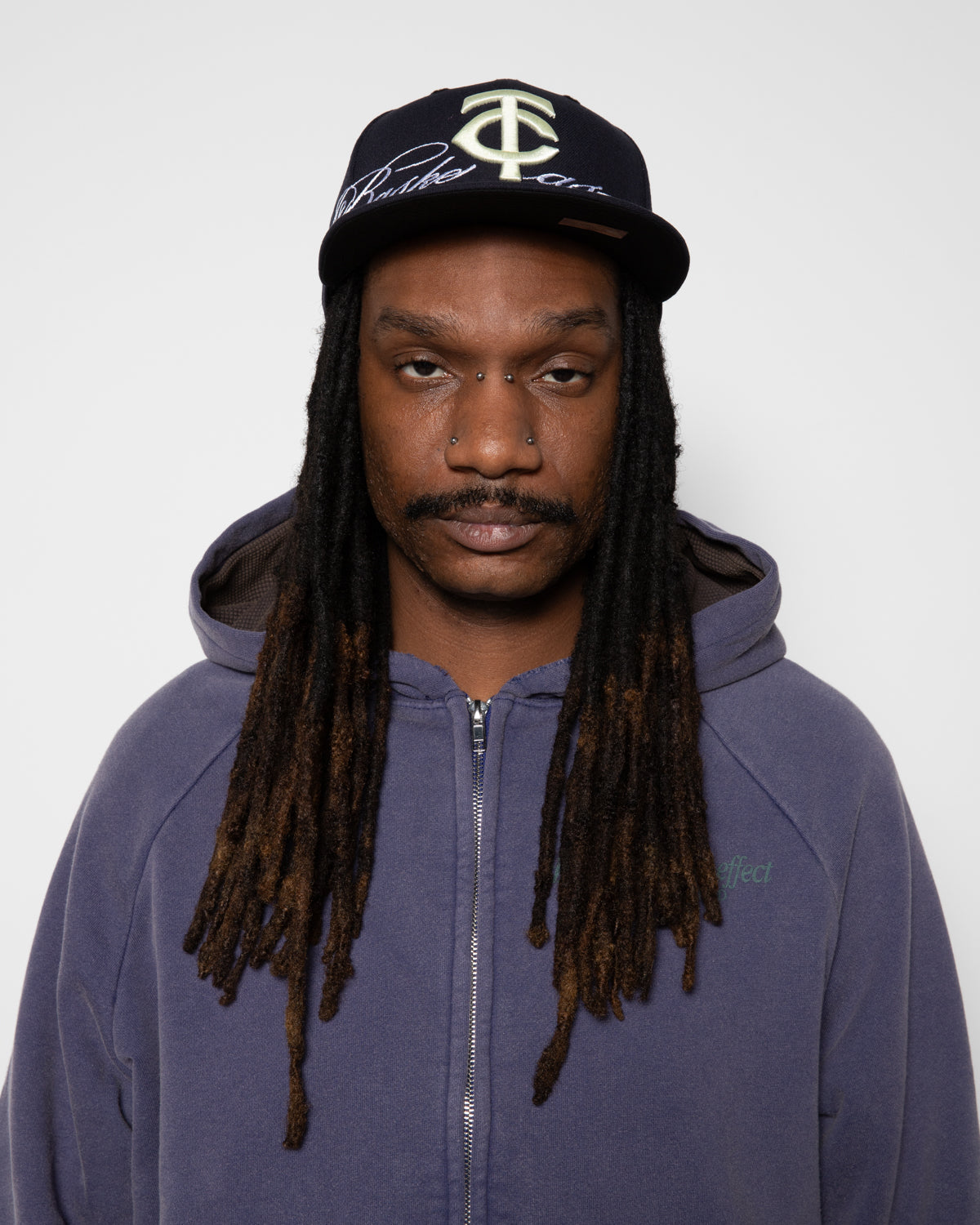 Twins Fitted Cap in Navy