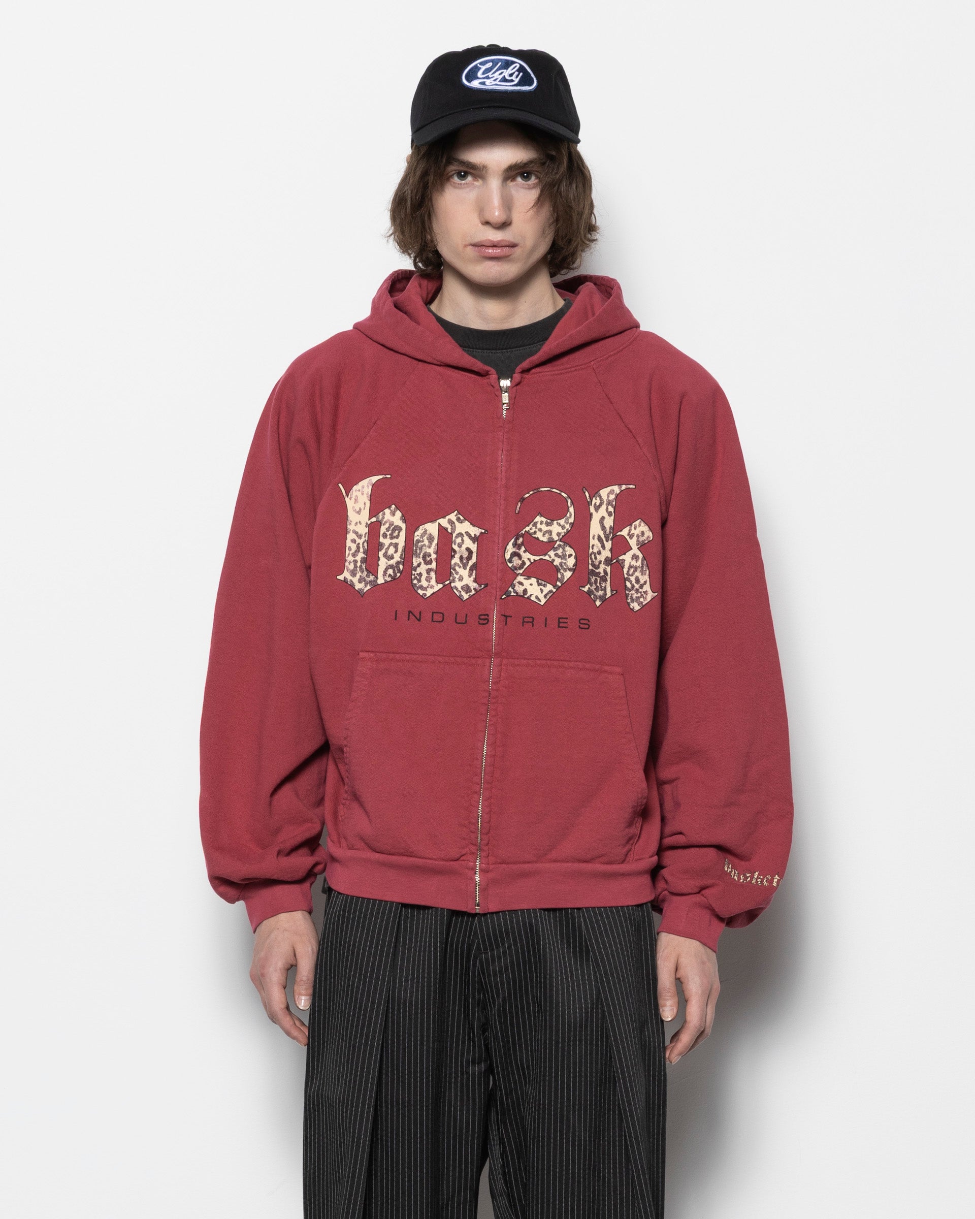 Industries Zip Hoodie in Brick