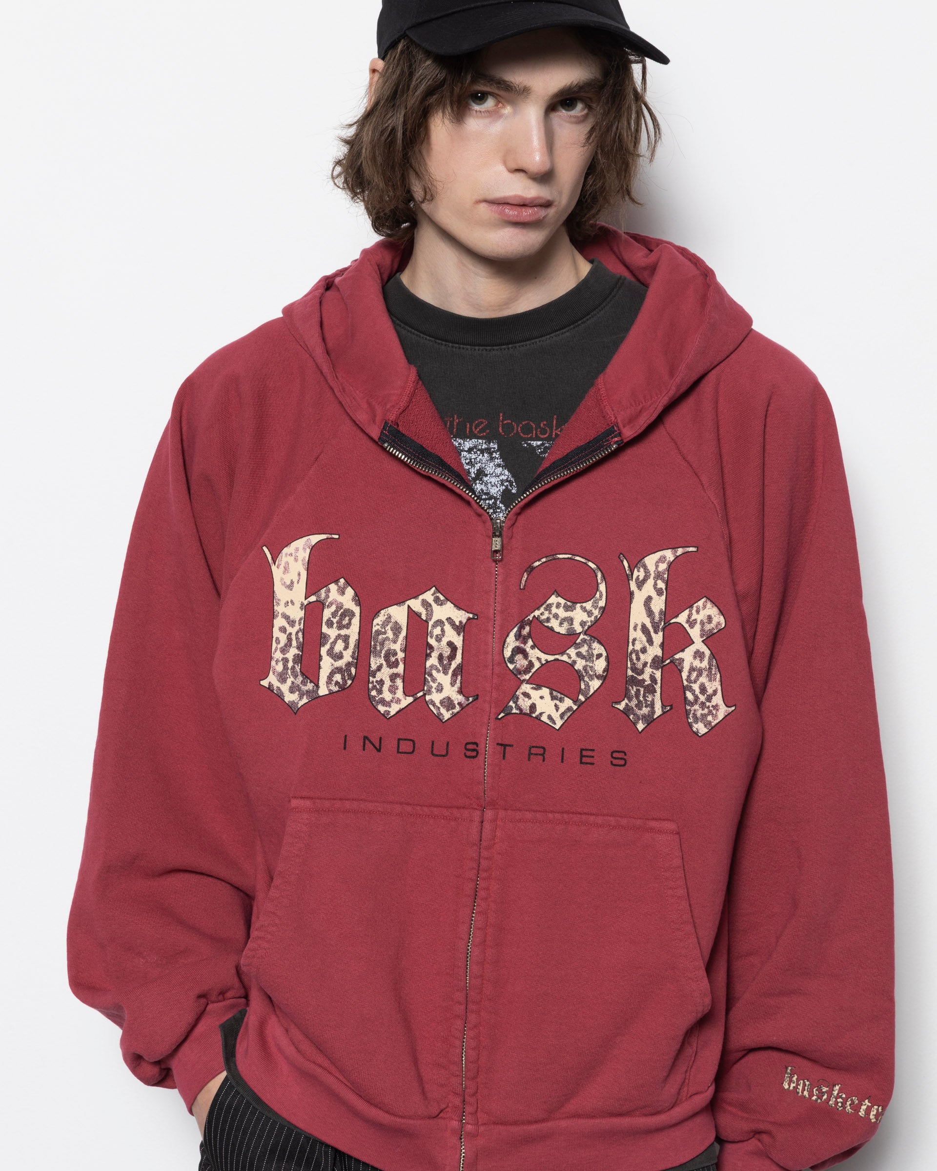 Industries Zip Hoodie in Brick