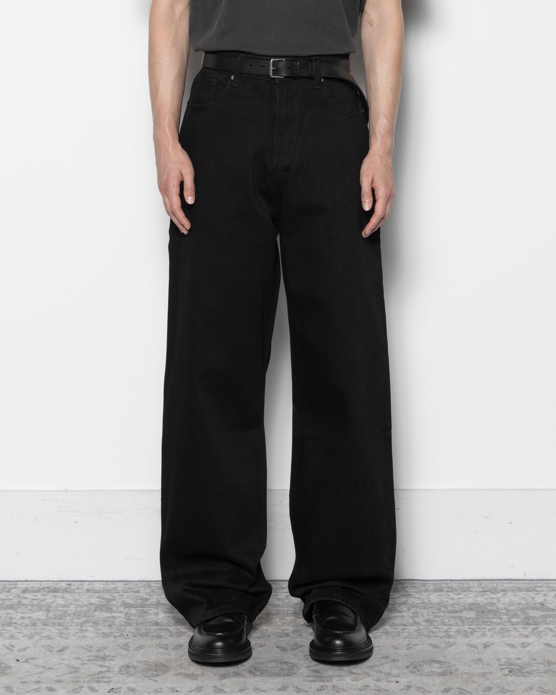 Basketcase Lax Baggy Denim in Jet Black | Roden Gray