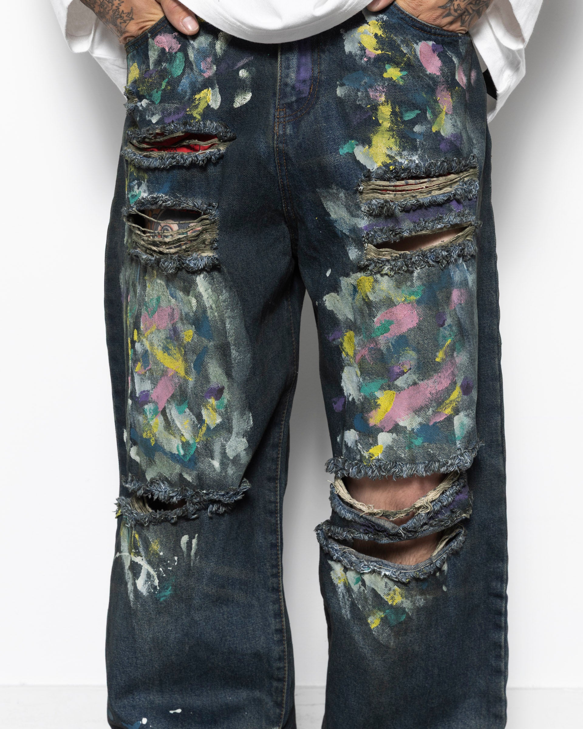 Lax Baggy Denim in Multi