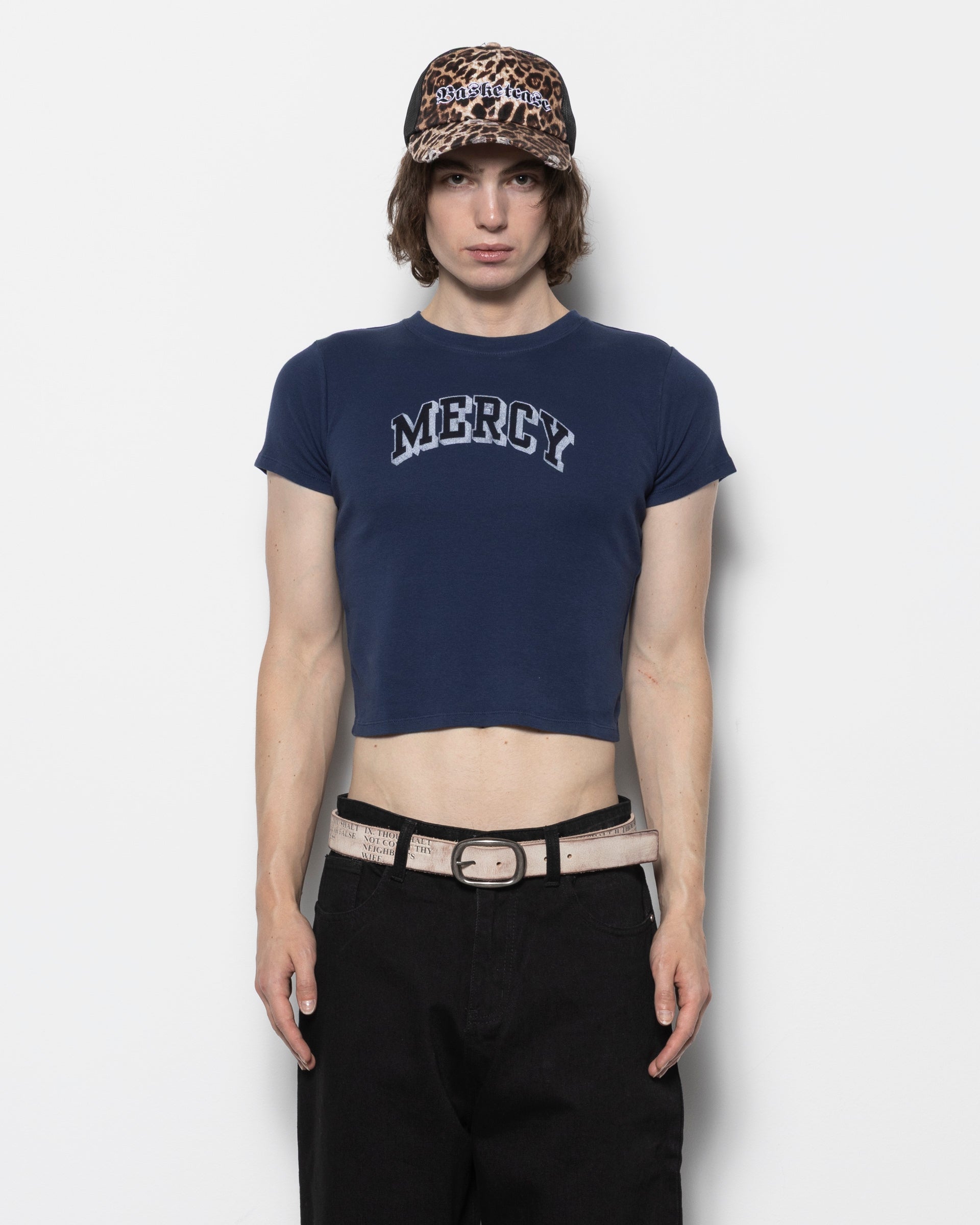 Mercy Baby Tee in Navy Blue