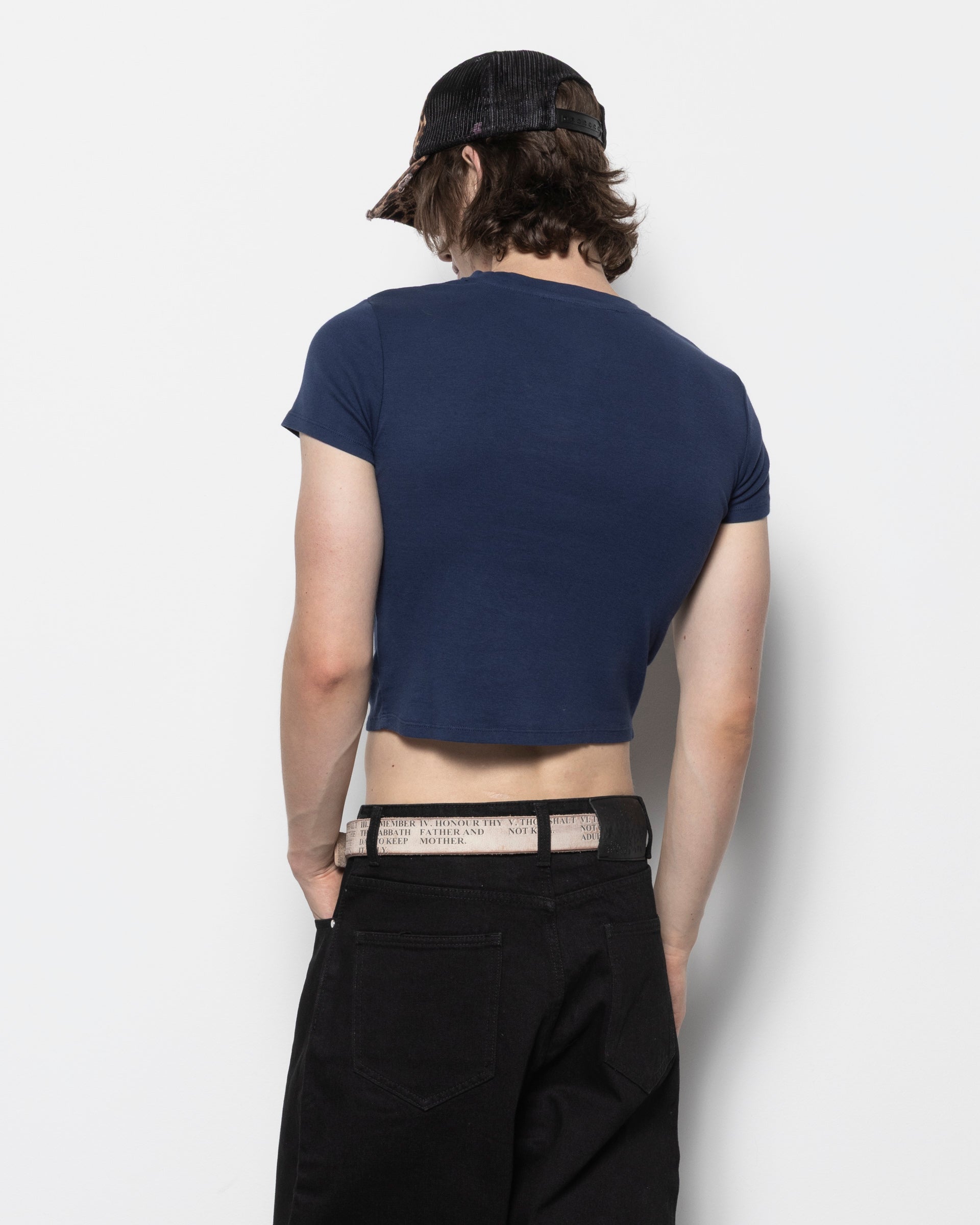 Mercy Baby Tee in Navy Blue