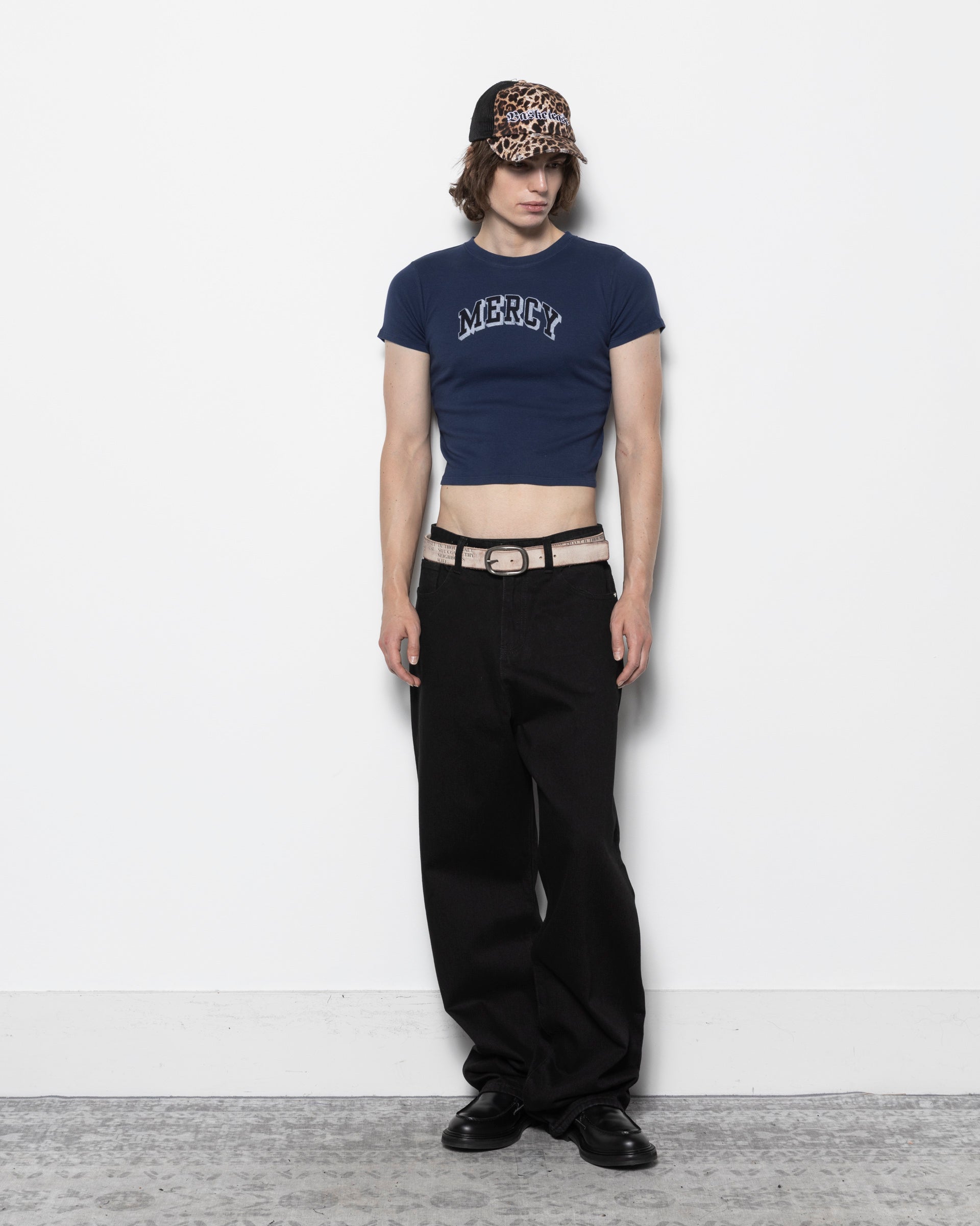 Mercy Baby Tee in Navy Blue