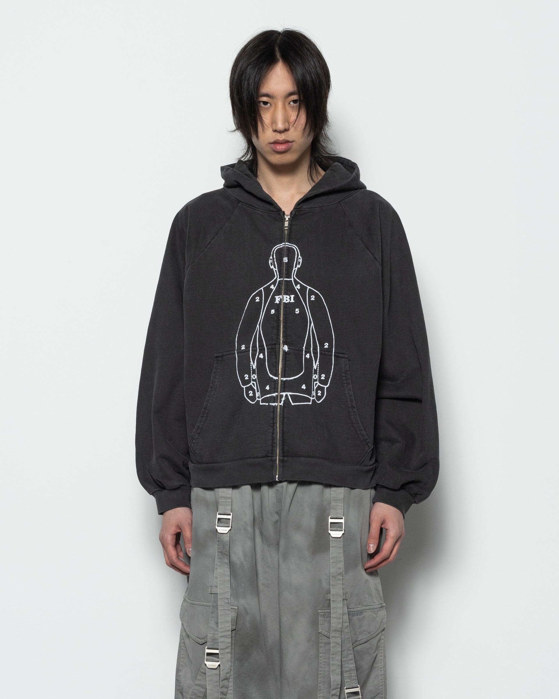Basketcase Practice Zip Hoodie in Vintage Black | RODEN GRAY