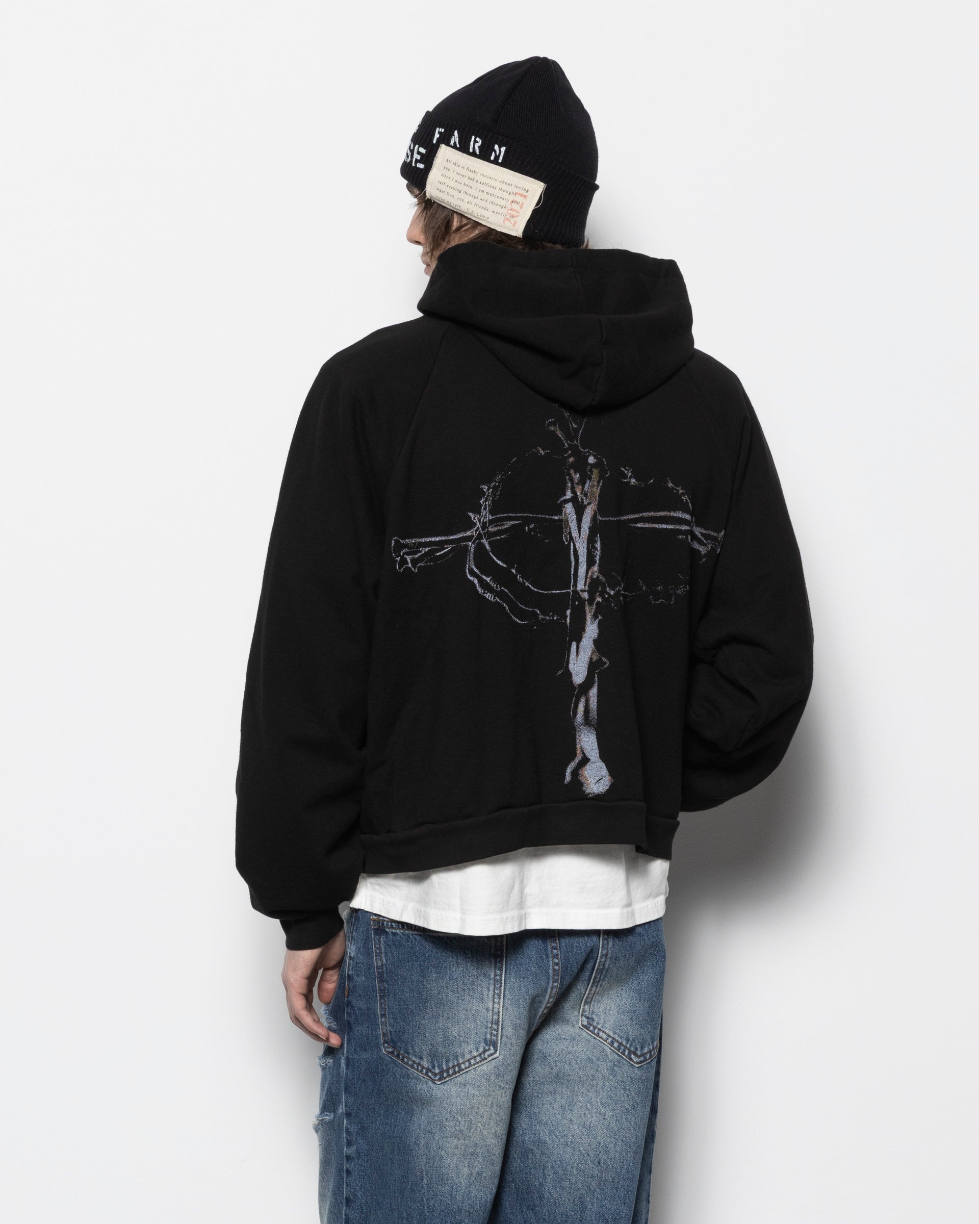 Roadrash Zip Hoodie in Jet Black