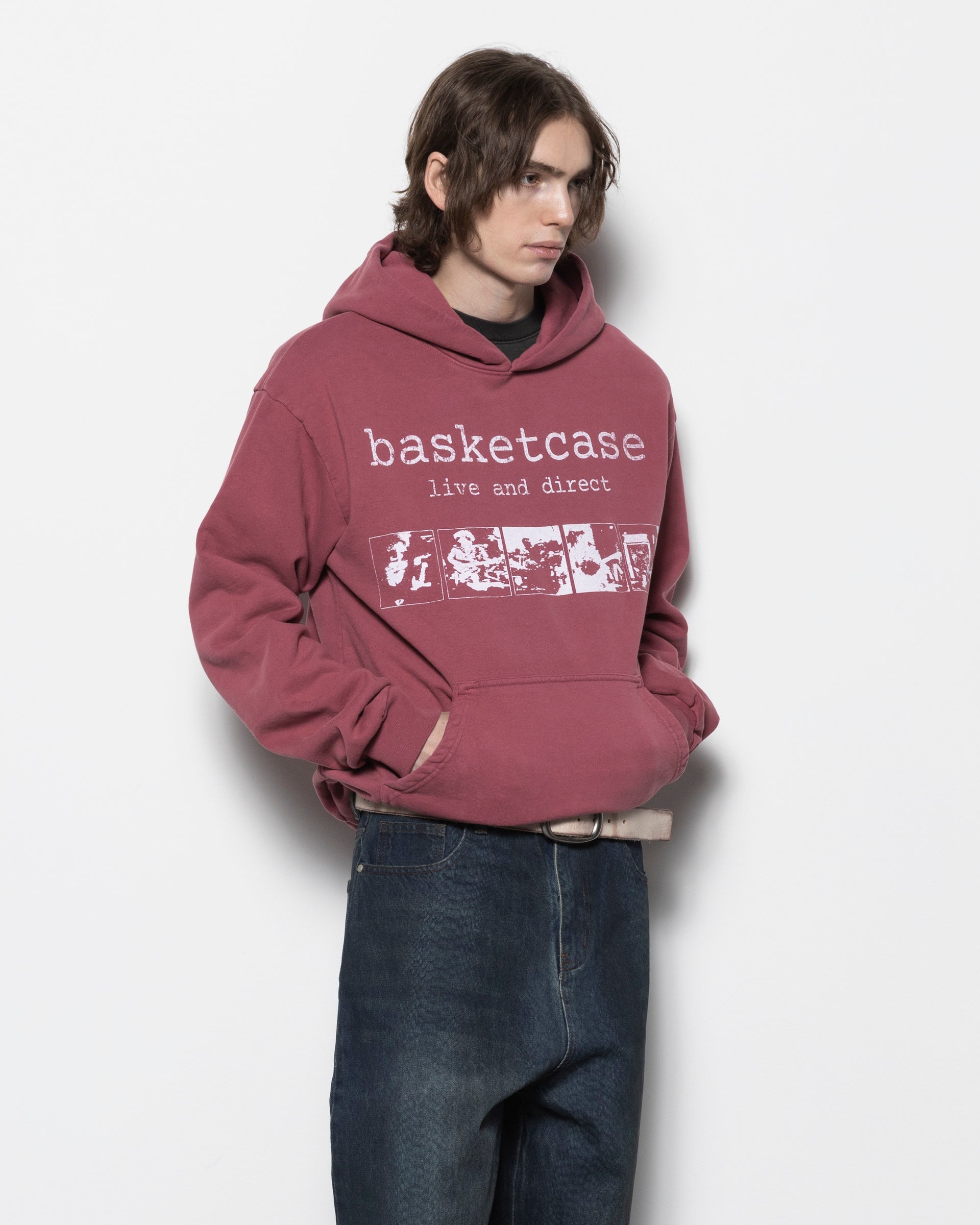 Scar Hoodie in Washed Red