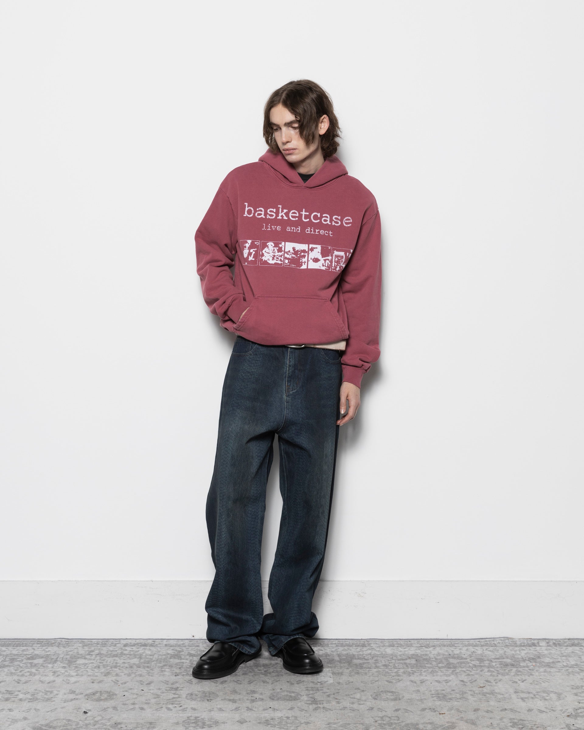 Scar Hoodie in Washed Red